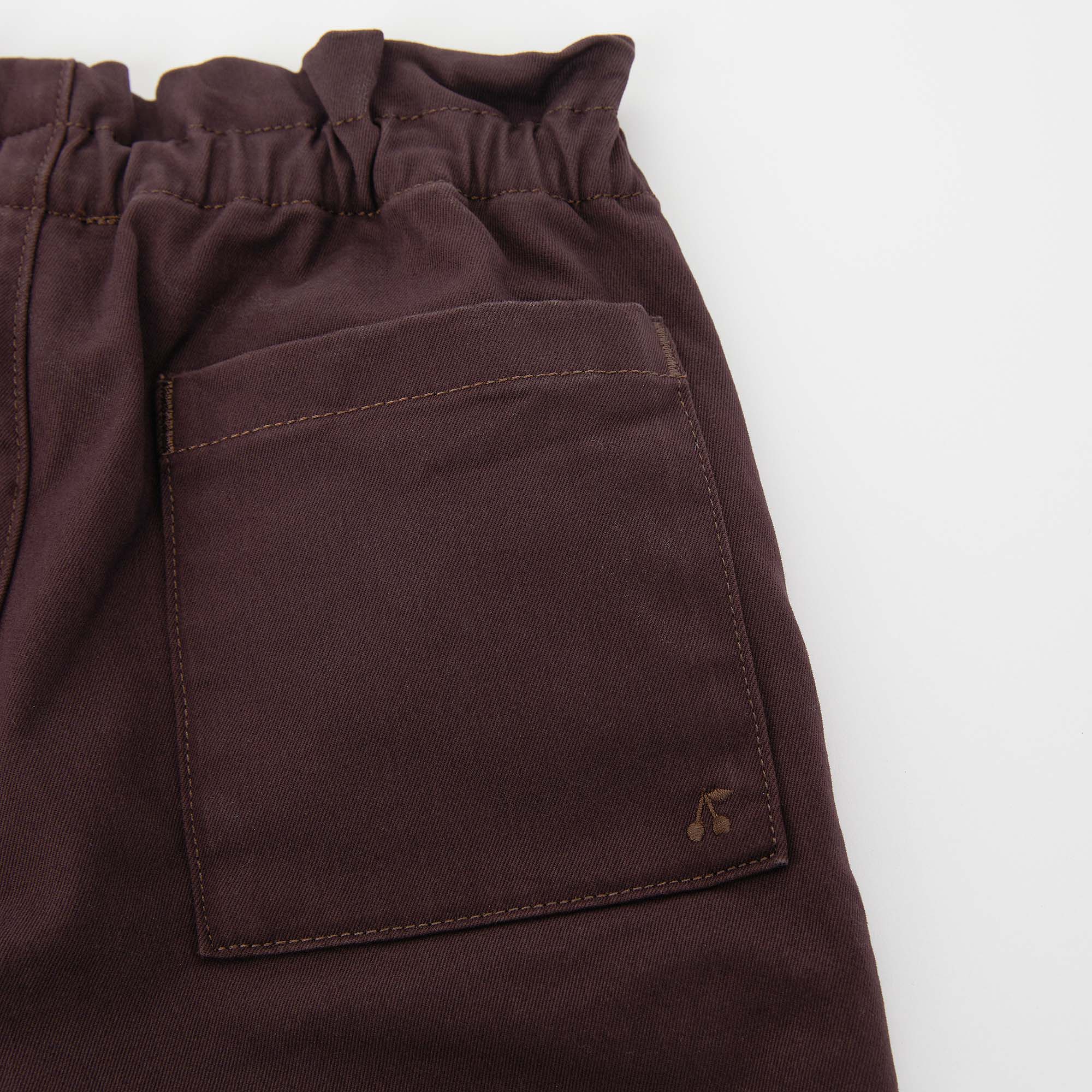 Girls Wine Red Cotton Trousers