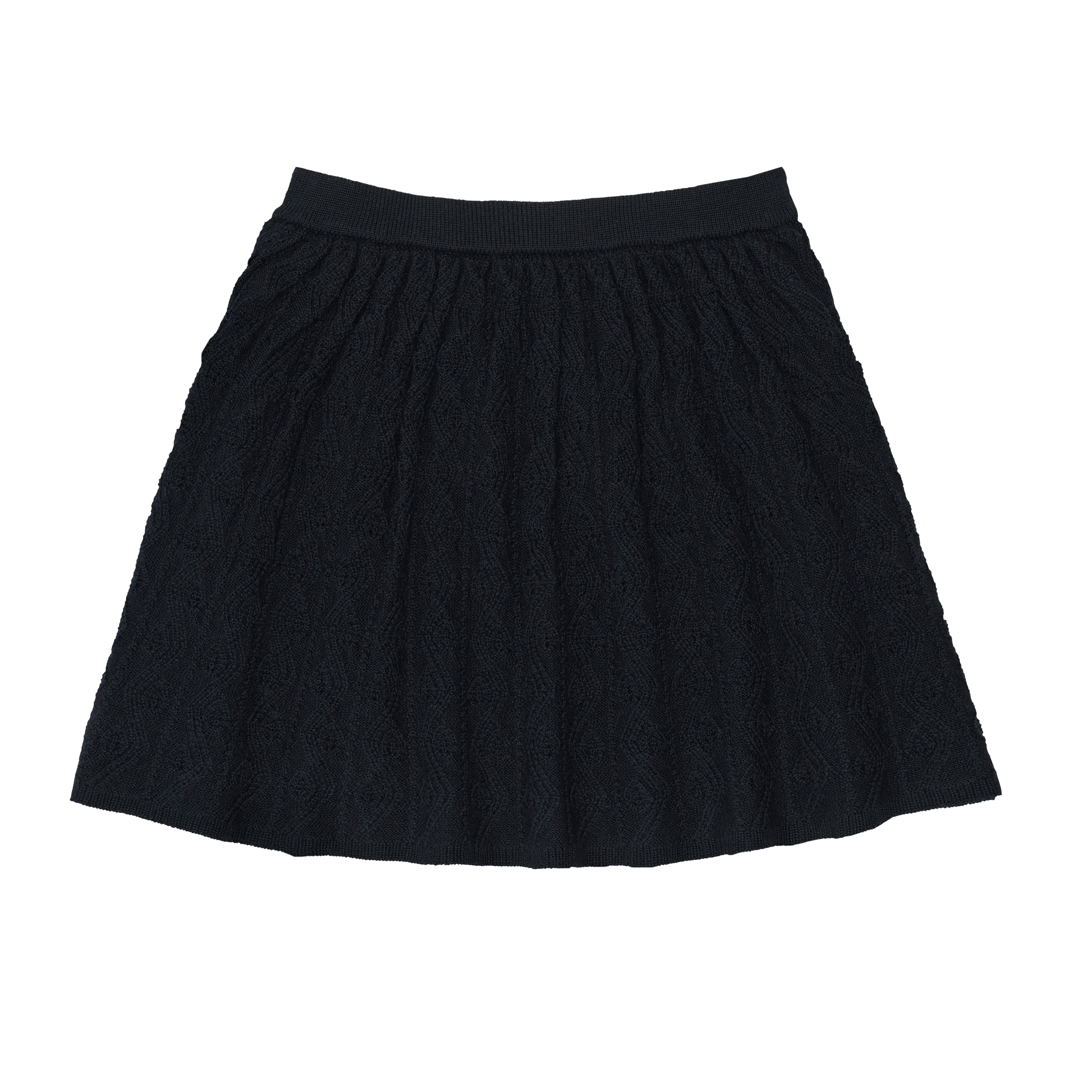 Girls Dark Navy Wool Skirt
