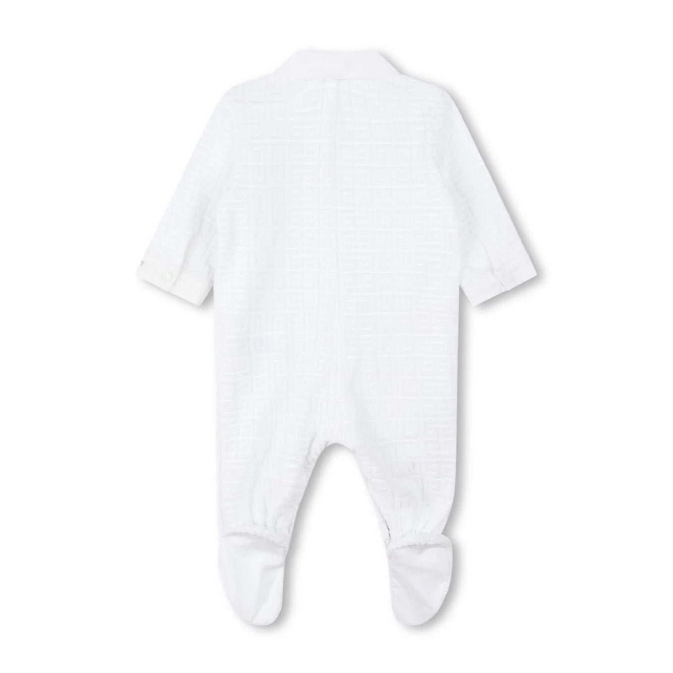Baby Boys & Girls White Cotton Babysuit Set