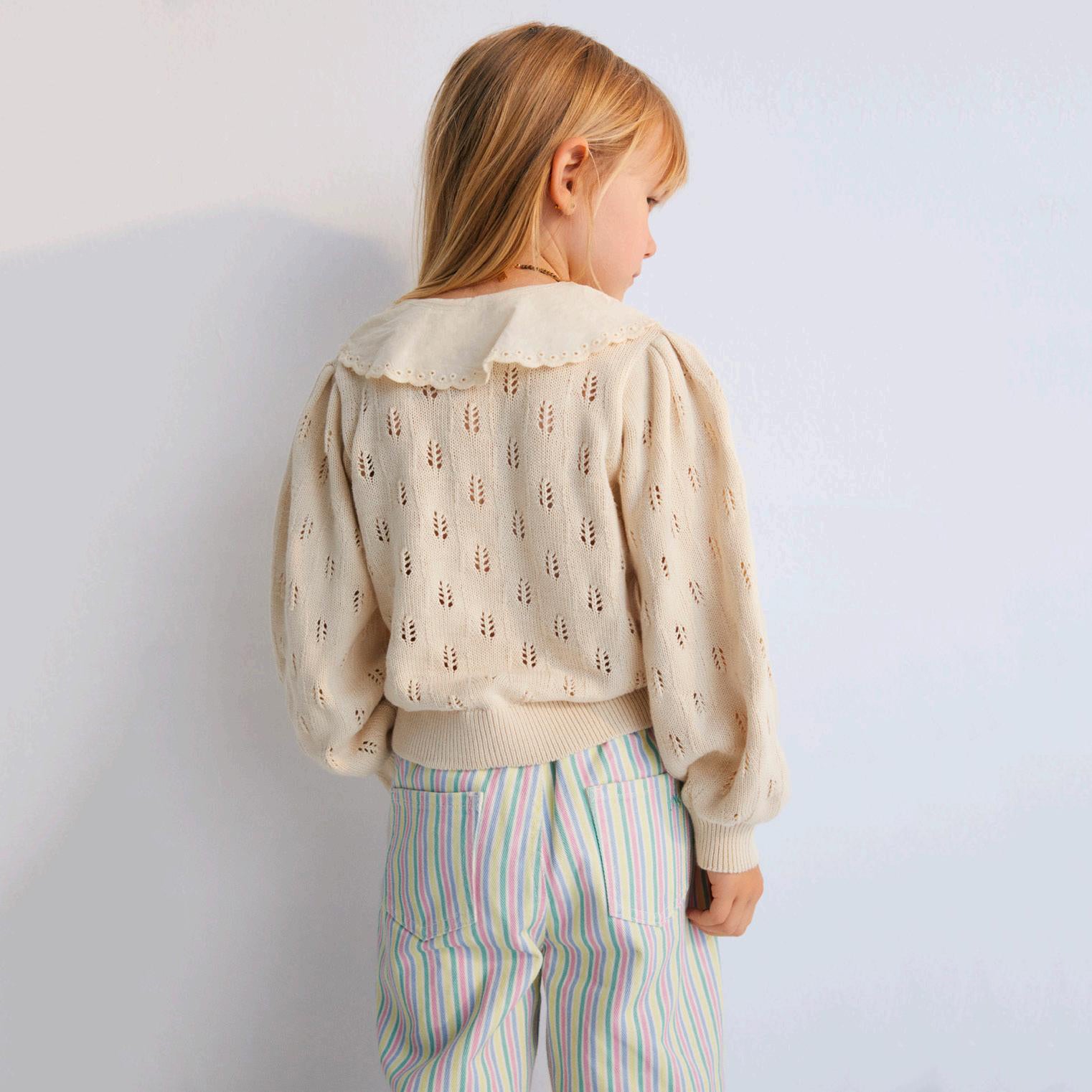 Girls Colorful Stripe Cotton Trousers