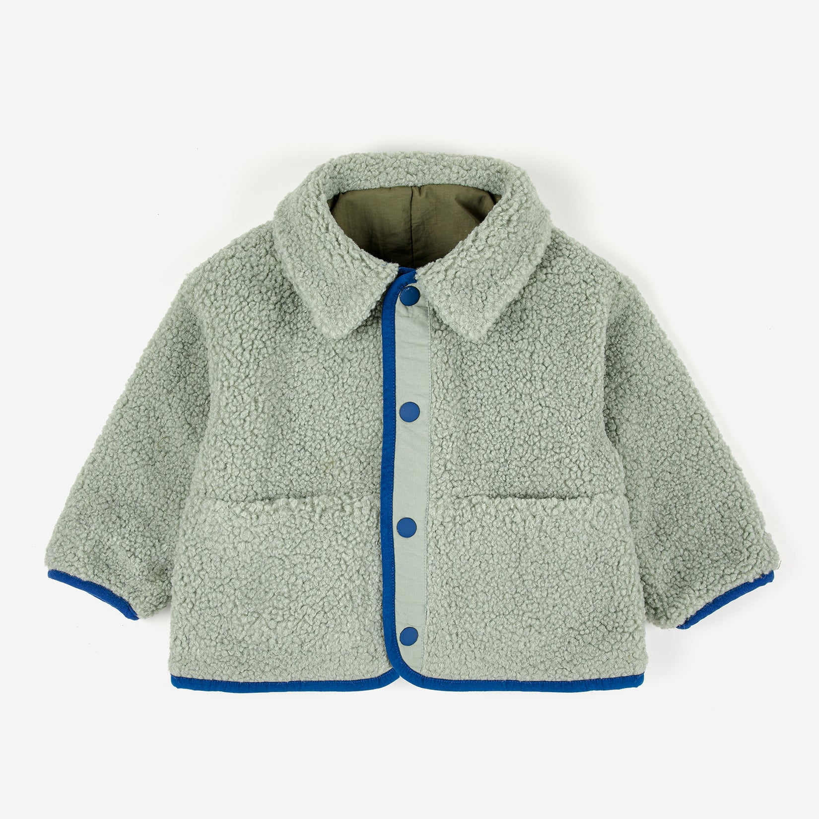 Baby Boys & Girls Green Reversible Jacket