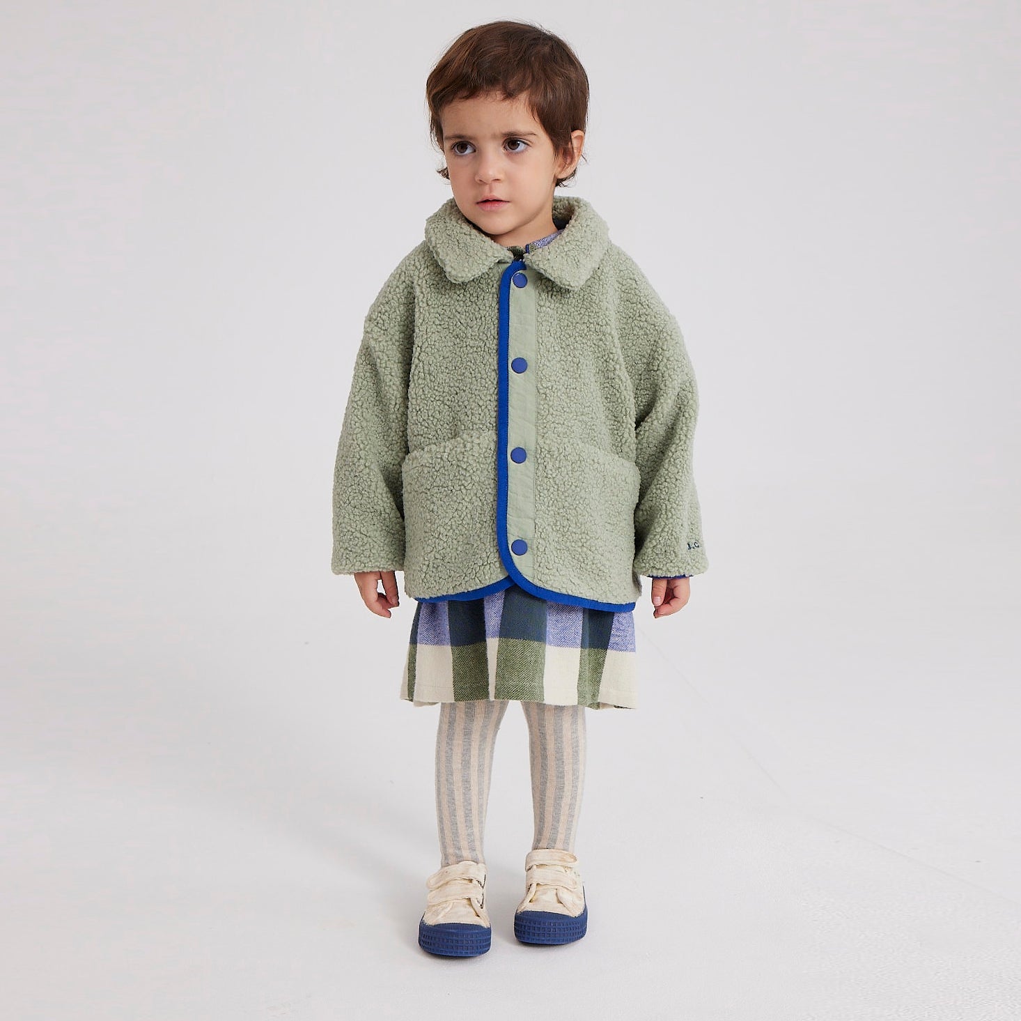 Baby Boys & Girls Green Reversible Jacket