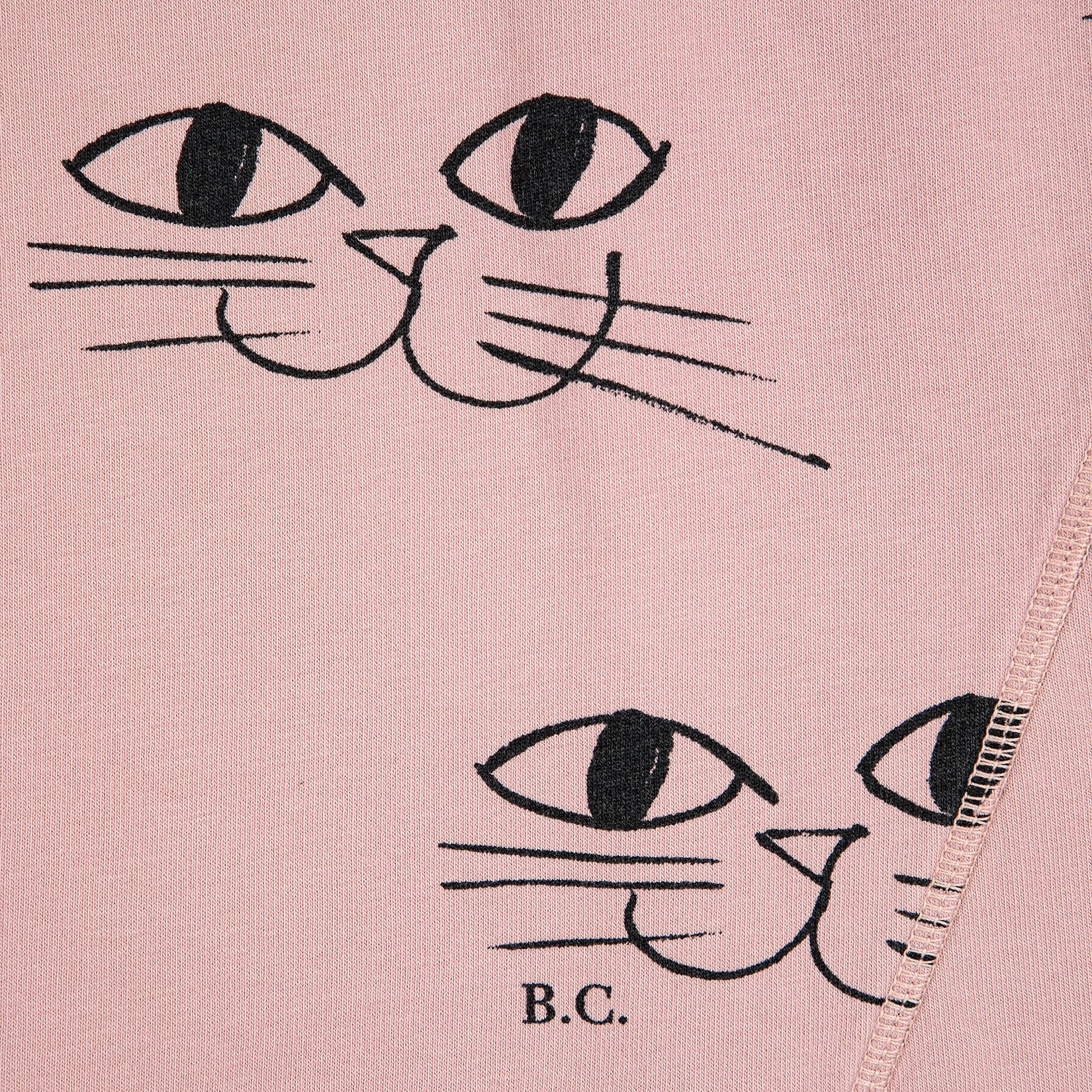 Girls Pink Printed Cotton Sweatshirt