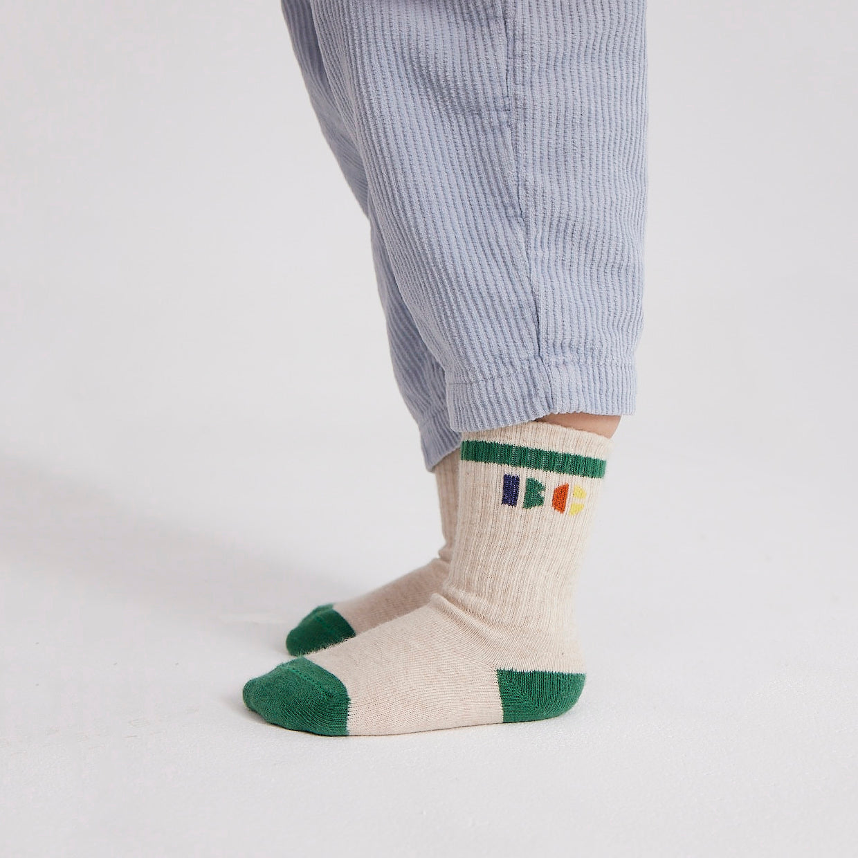 Baby Boys & Girls Beige Logo Cotton Socks