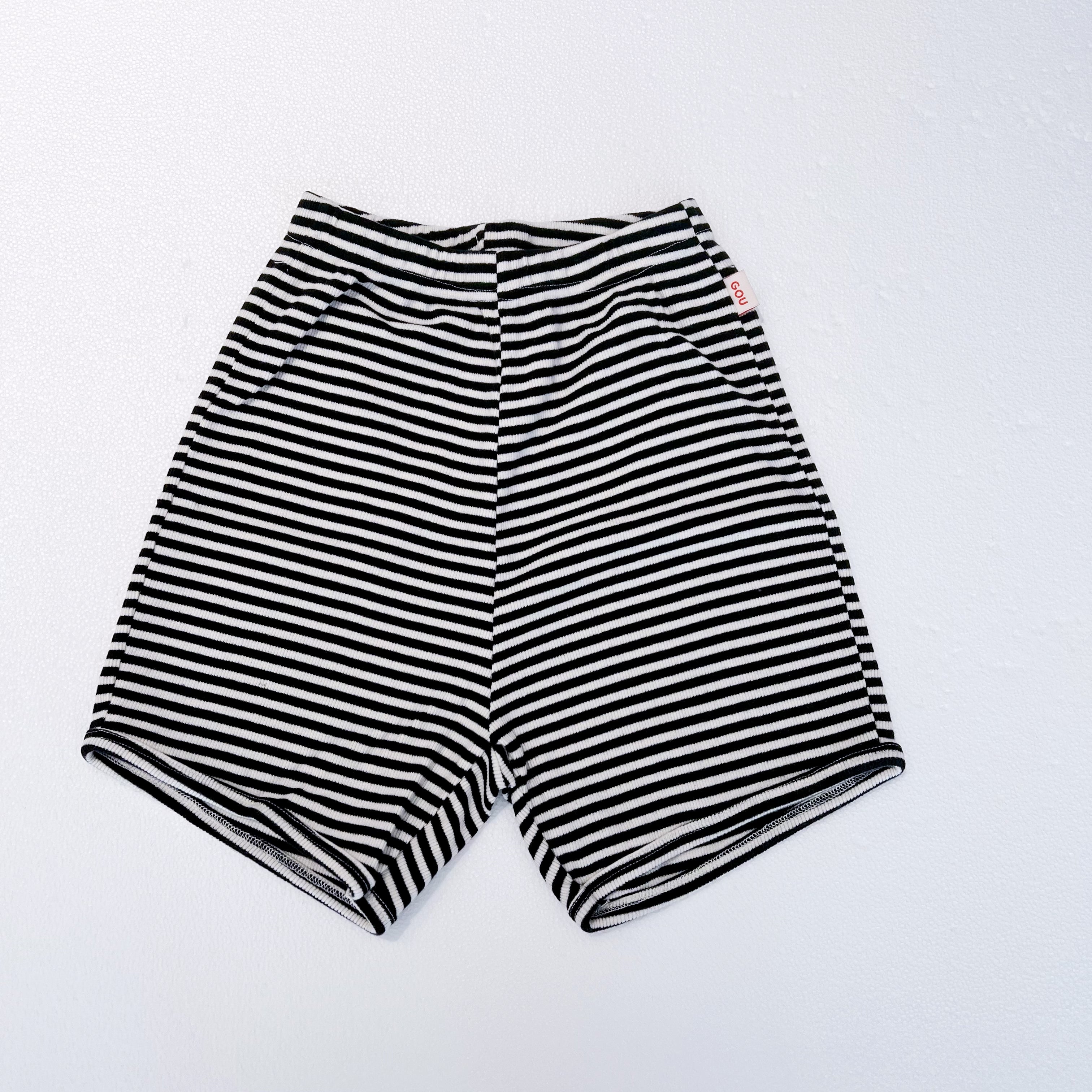 Boys & Girls Black Stripes Cotton Shorts