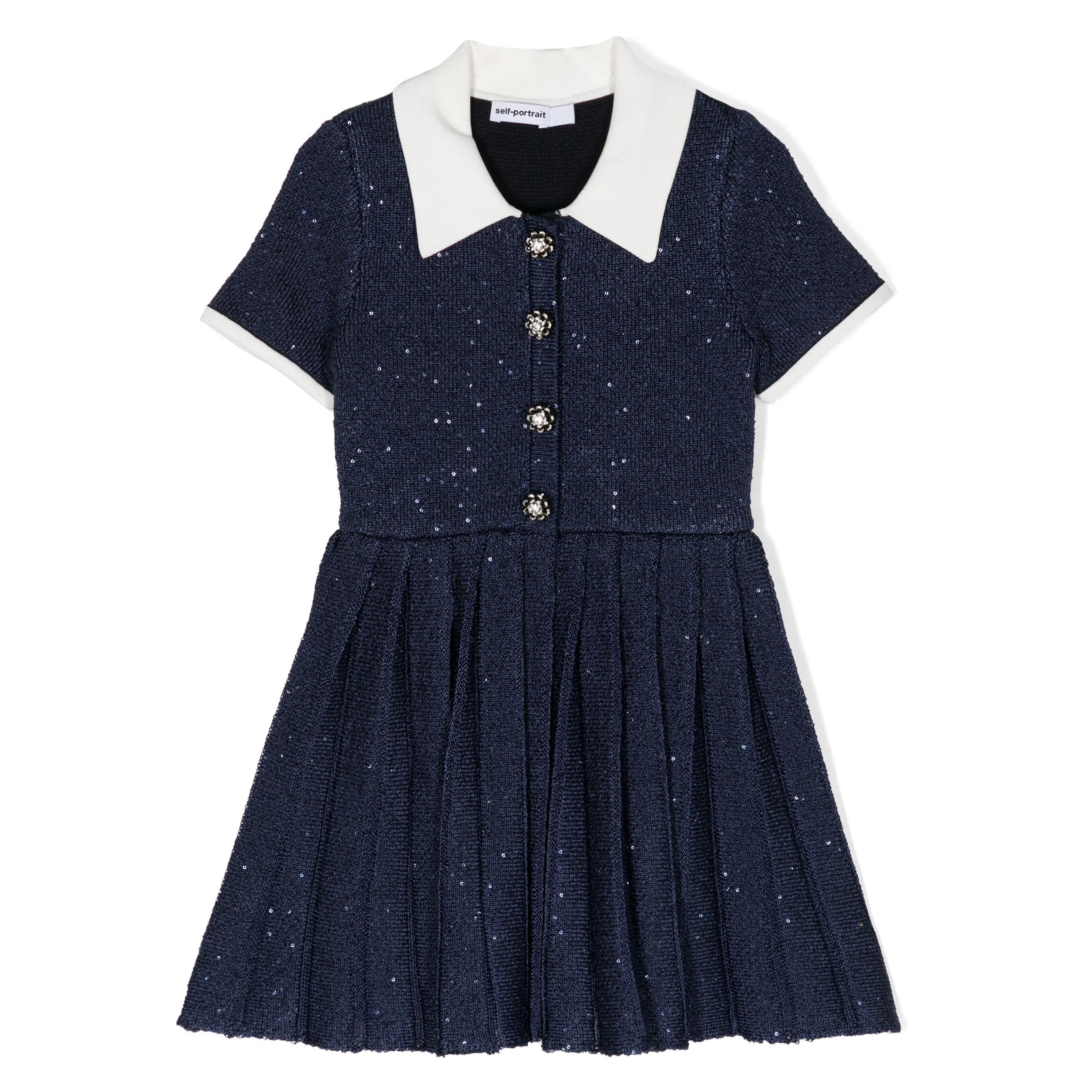 Girls Blue Sequin Dress