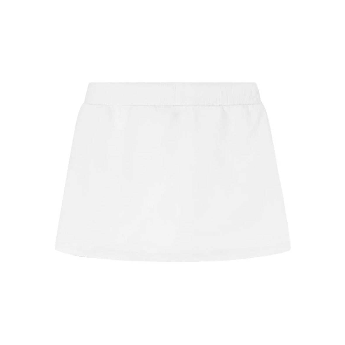 Girls White Logo Cotton Skirt