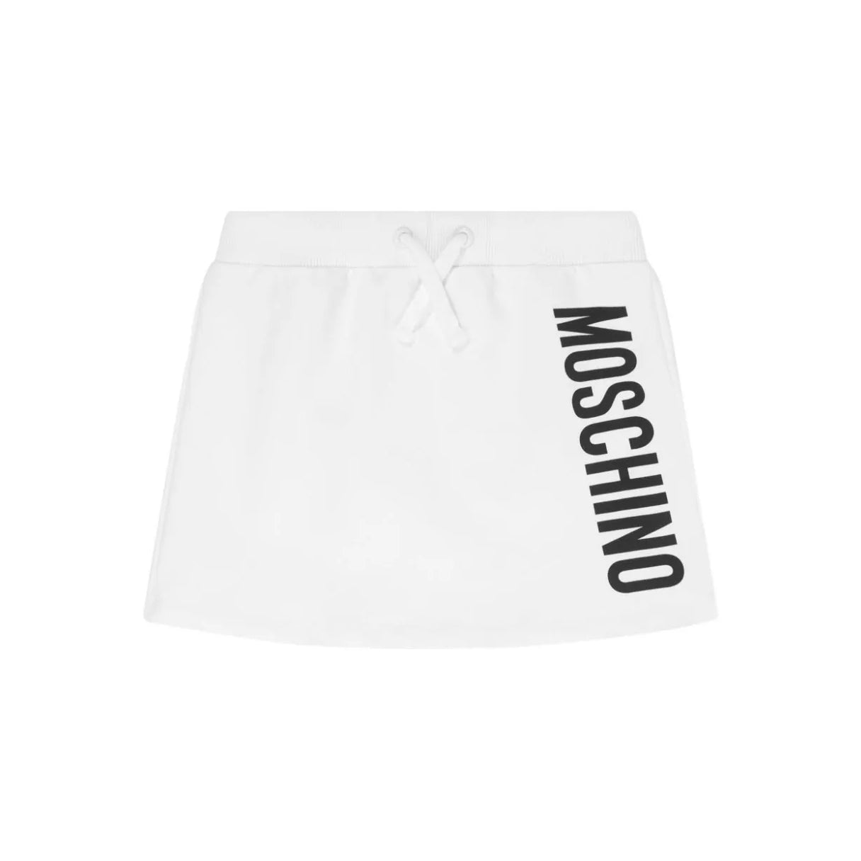 Girls White Logo Cotton Skirt