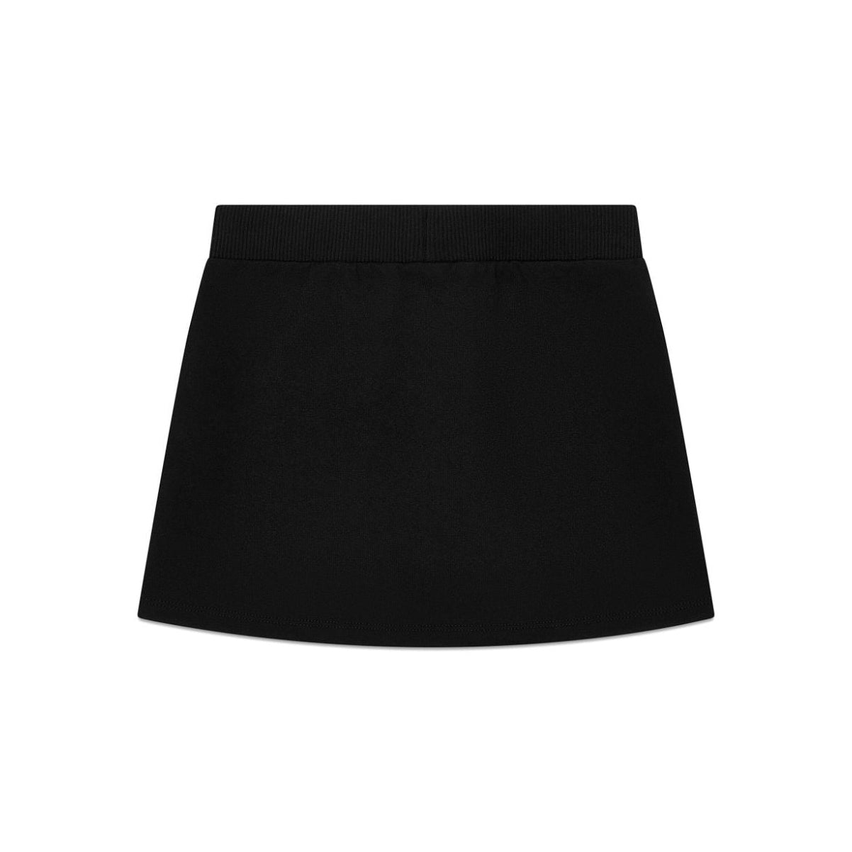 Girls Black Logo Cotton Skirt