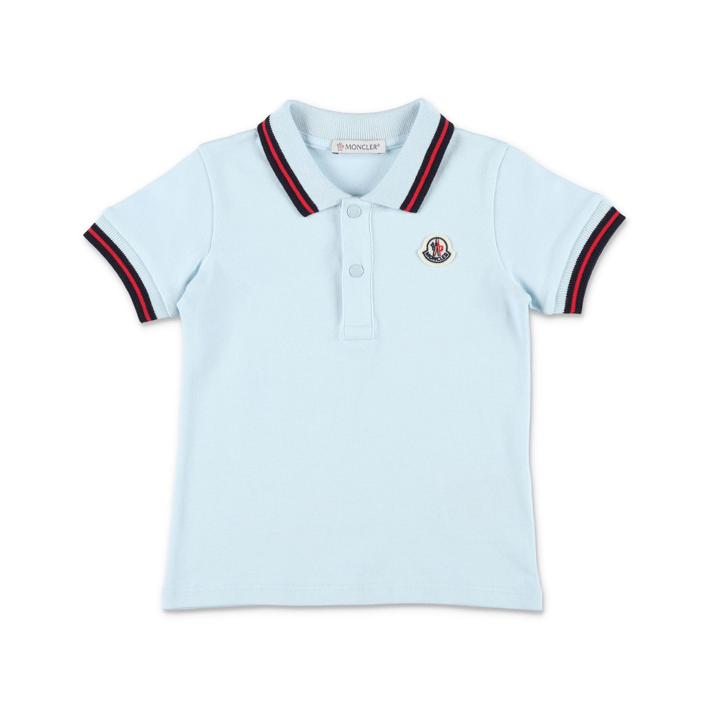 Baby Boys Light Blue Cotton Polo Shirt