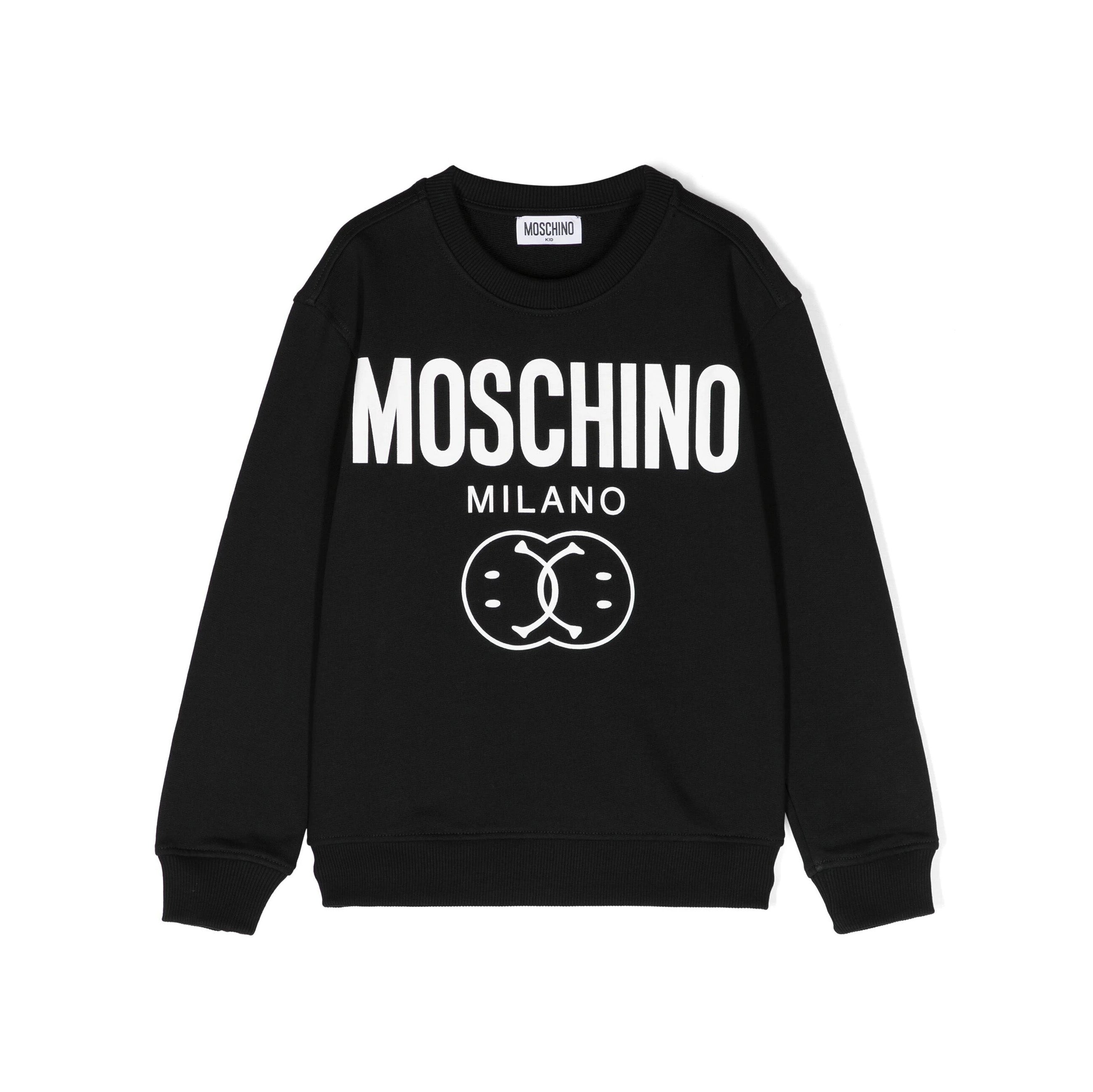 Boys & Girls Black Cotton Sweatshirt