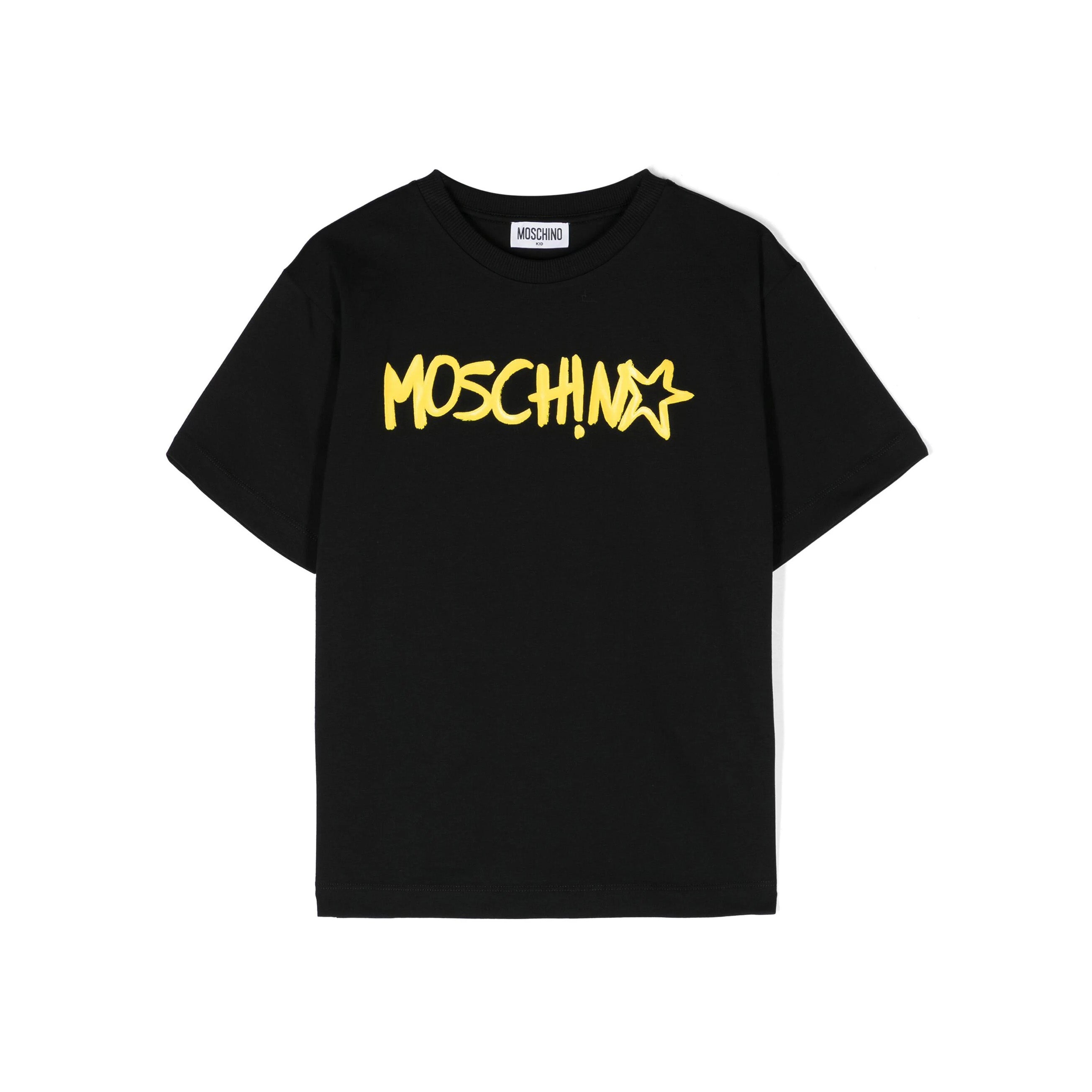 Girls Black Cotton T-Shirt