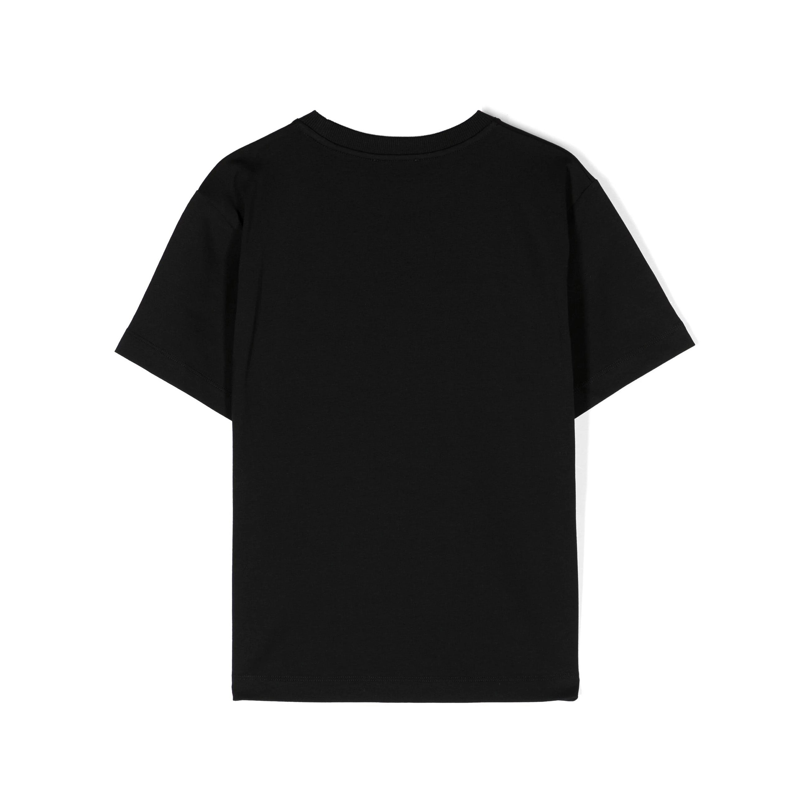 Girls Black Cotton T-Shirt