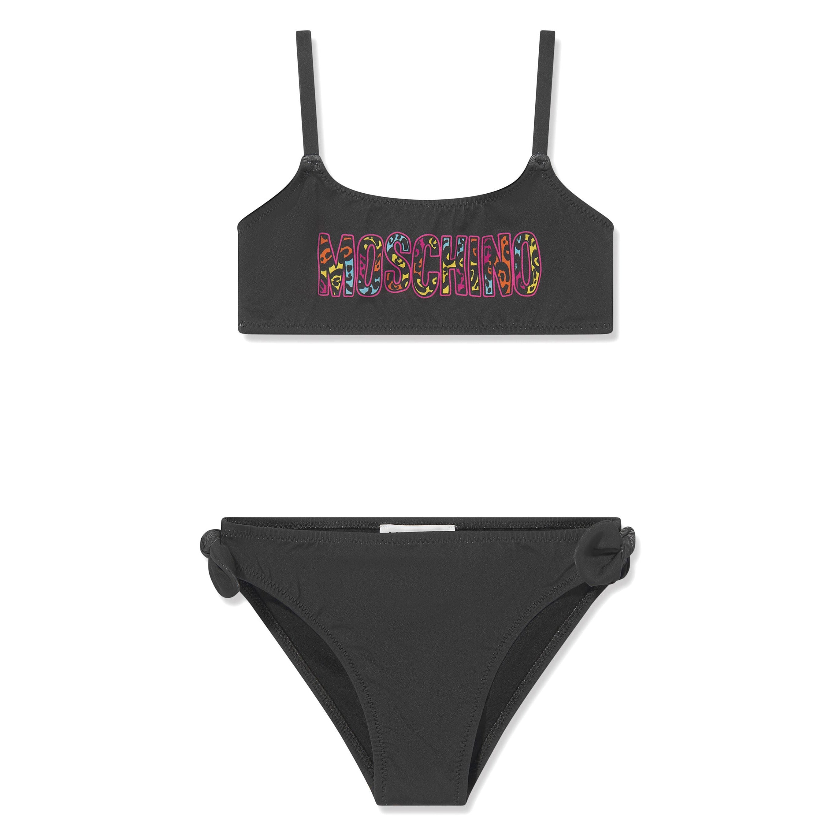 Girls Black Logo Swimsuit