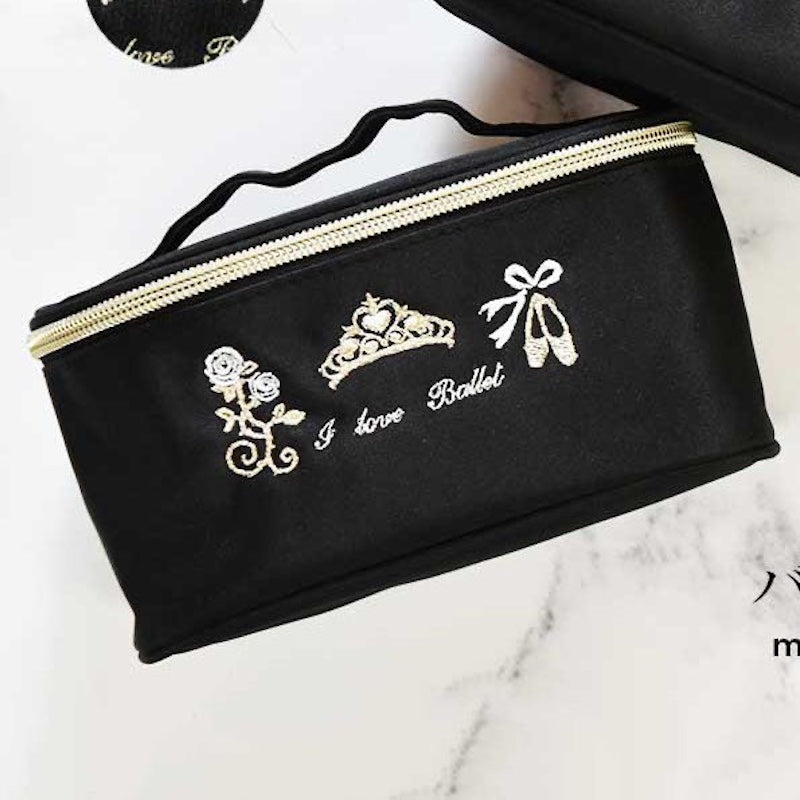 Girls Black"g60/B(Aurora Dulcinea)"Vanity Pouch(M宽17x高9x深6.5cm)
