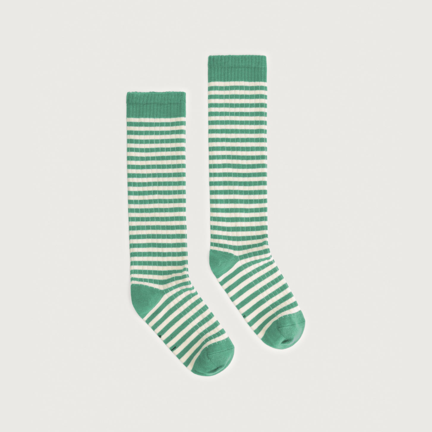 Boys & Girls Green Stripes Cotton Long Socks
