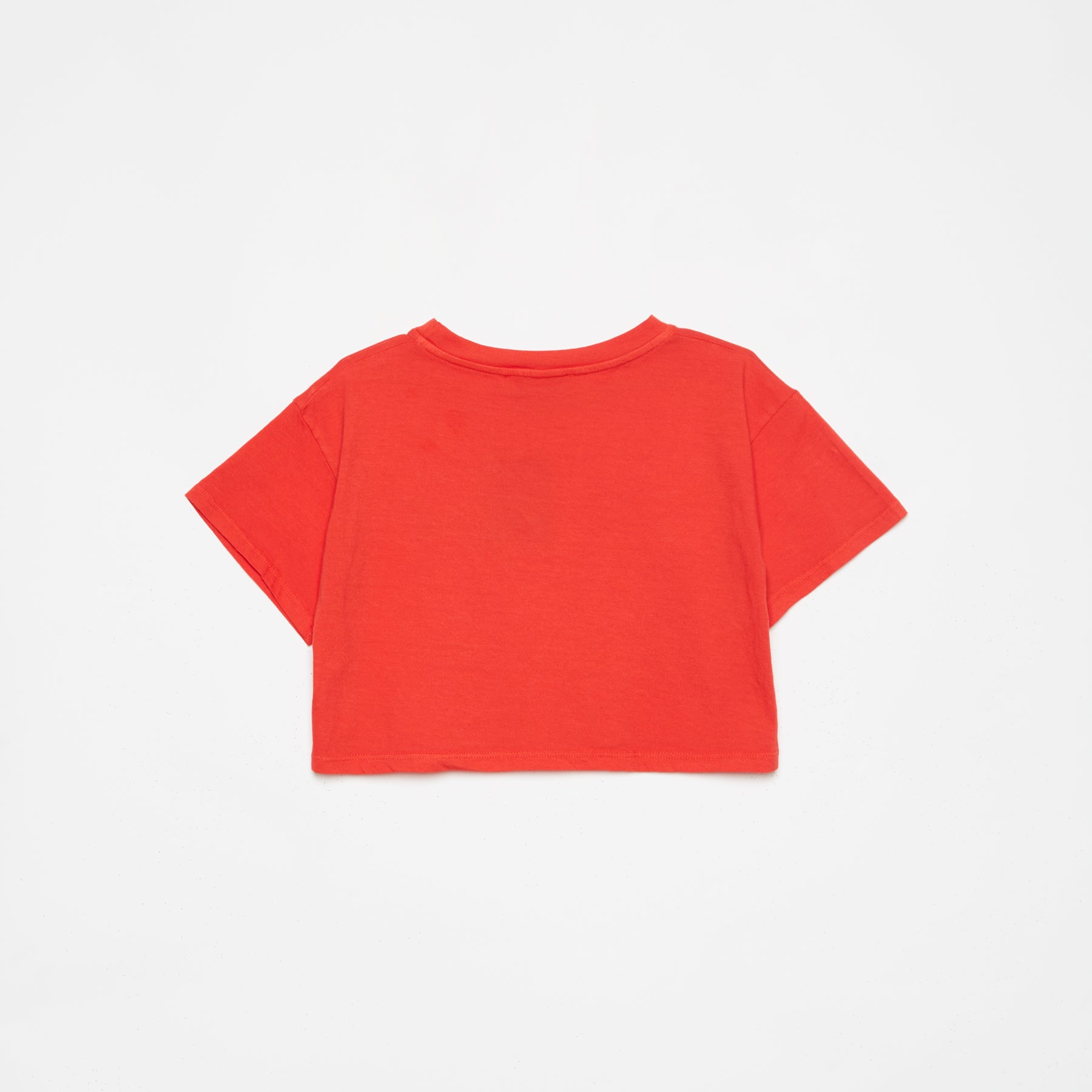 Girls Red Cotton T-Shirt