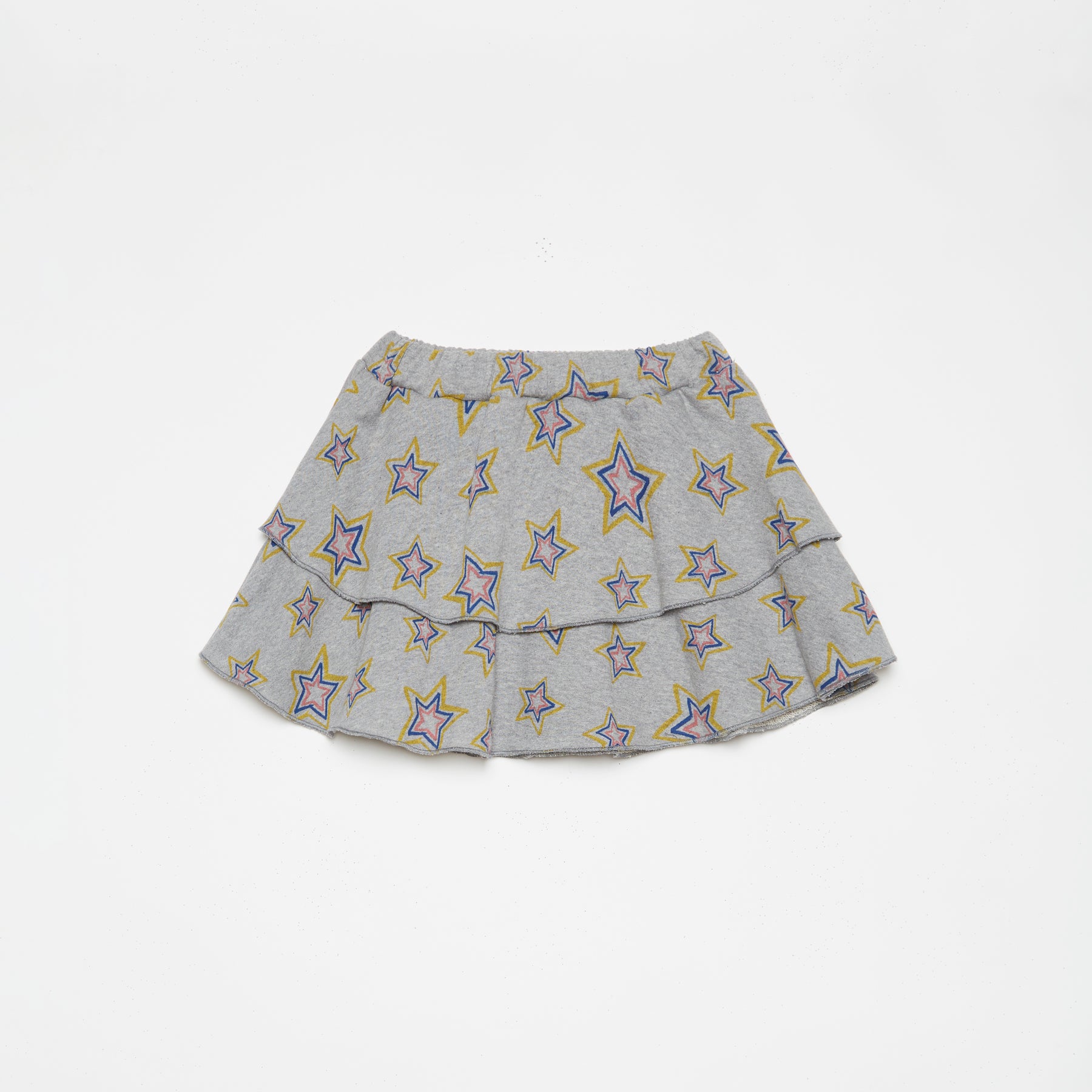 Girls Grey Star Cotton Skirt