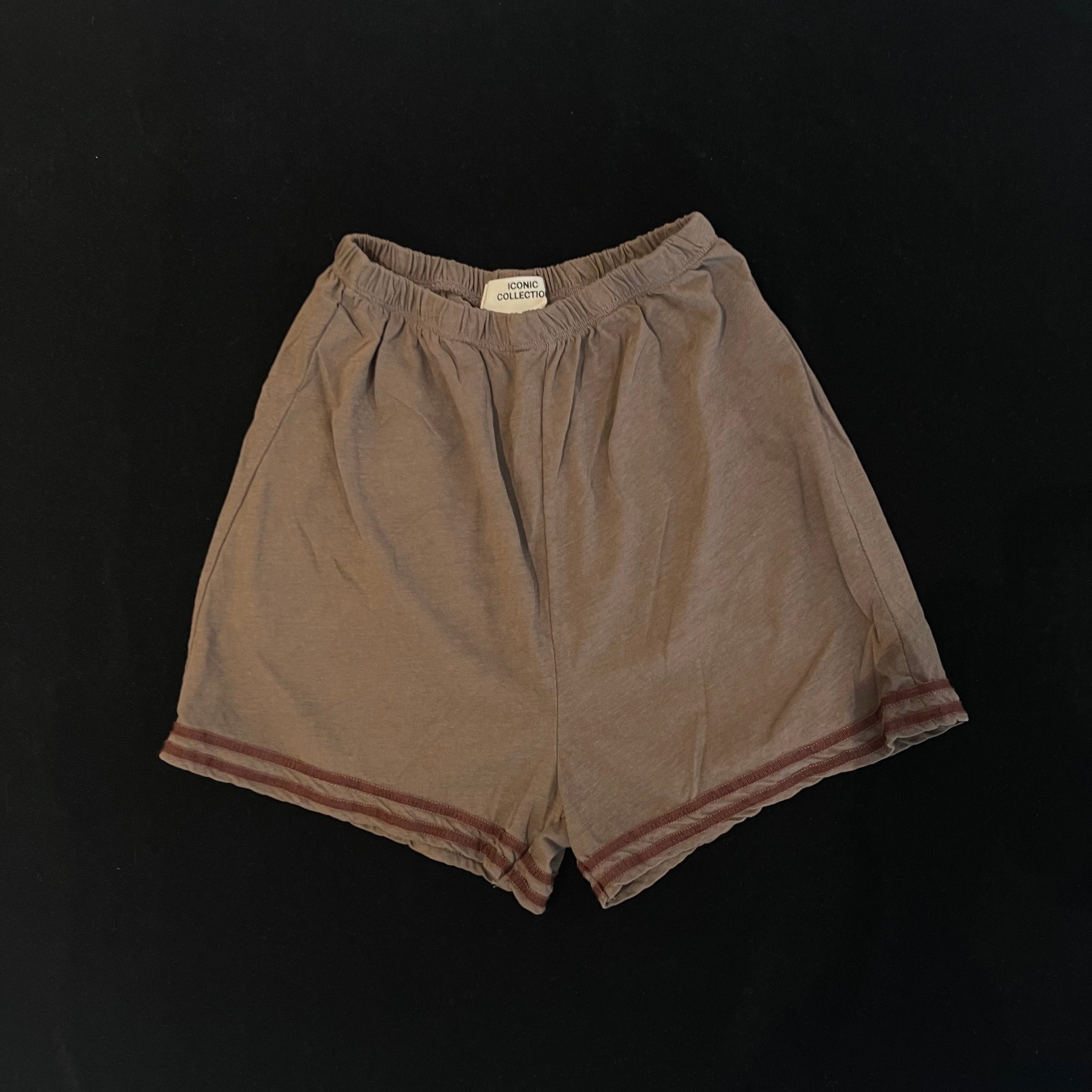Girls Brown Cotton Shorts