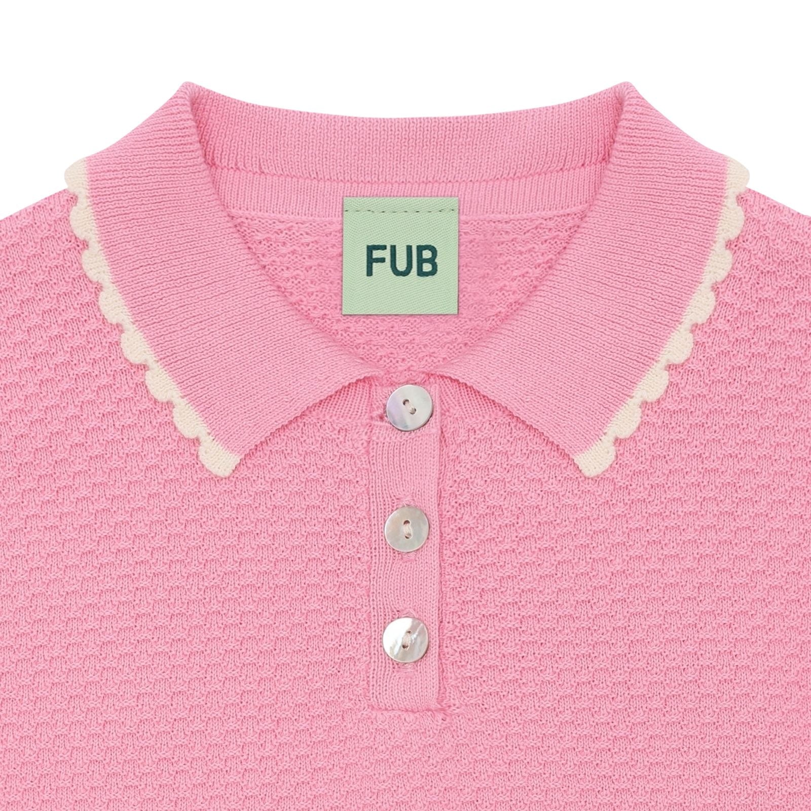 Girls Candy Pink Cotton Polo Shirt