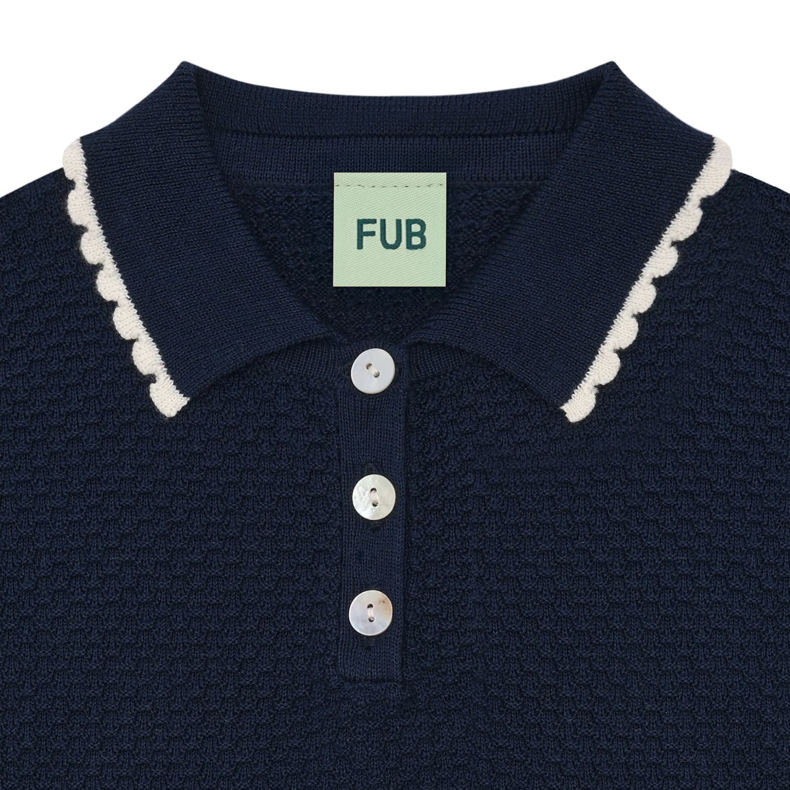 Girls Navy Cotton Polo Shirt