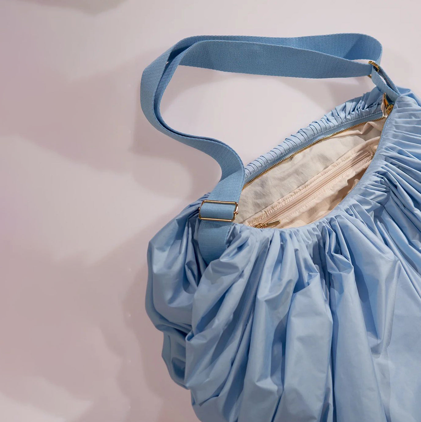 Women Light Blue'WHIPPED CREAM'Pleated Bag(35x25cm)