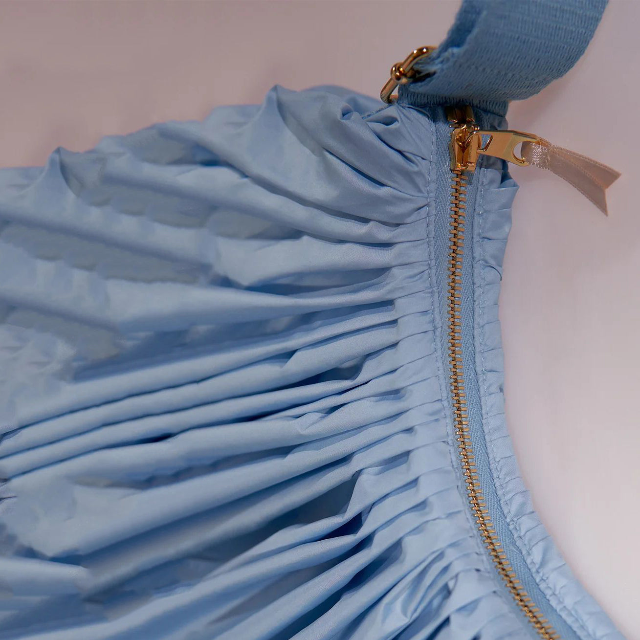 Women Light Blue'WHIPPED CREAM'Pleated Bag(35x25cm)