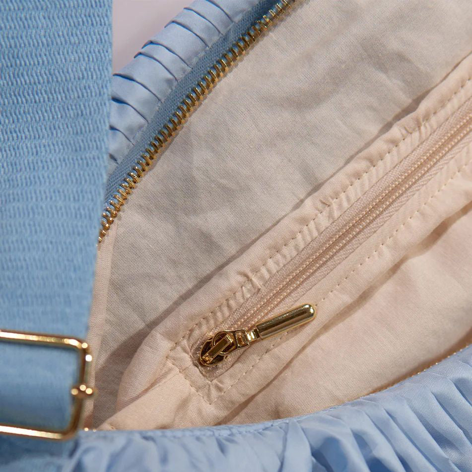 Women Light Blue'WHIPPED CREAM'Pleated Bag(35x25cm)