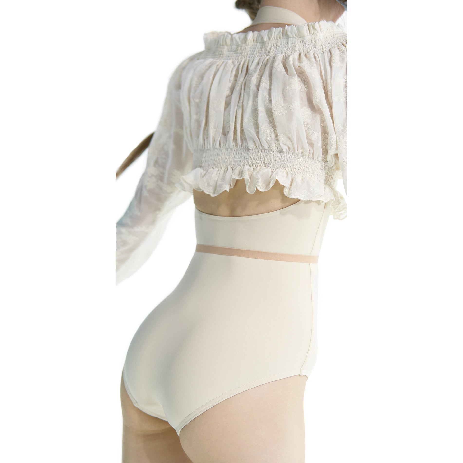 Women White "BOHO" Embroidered Crop Top