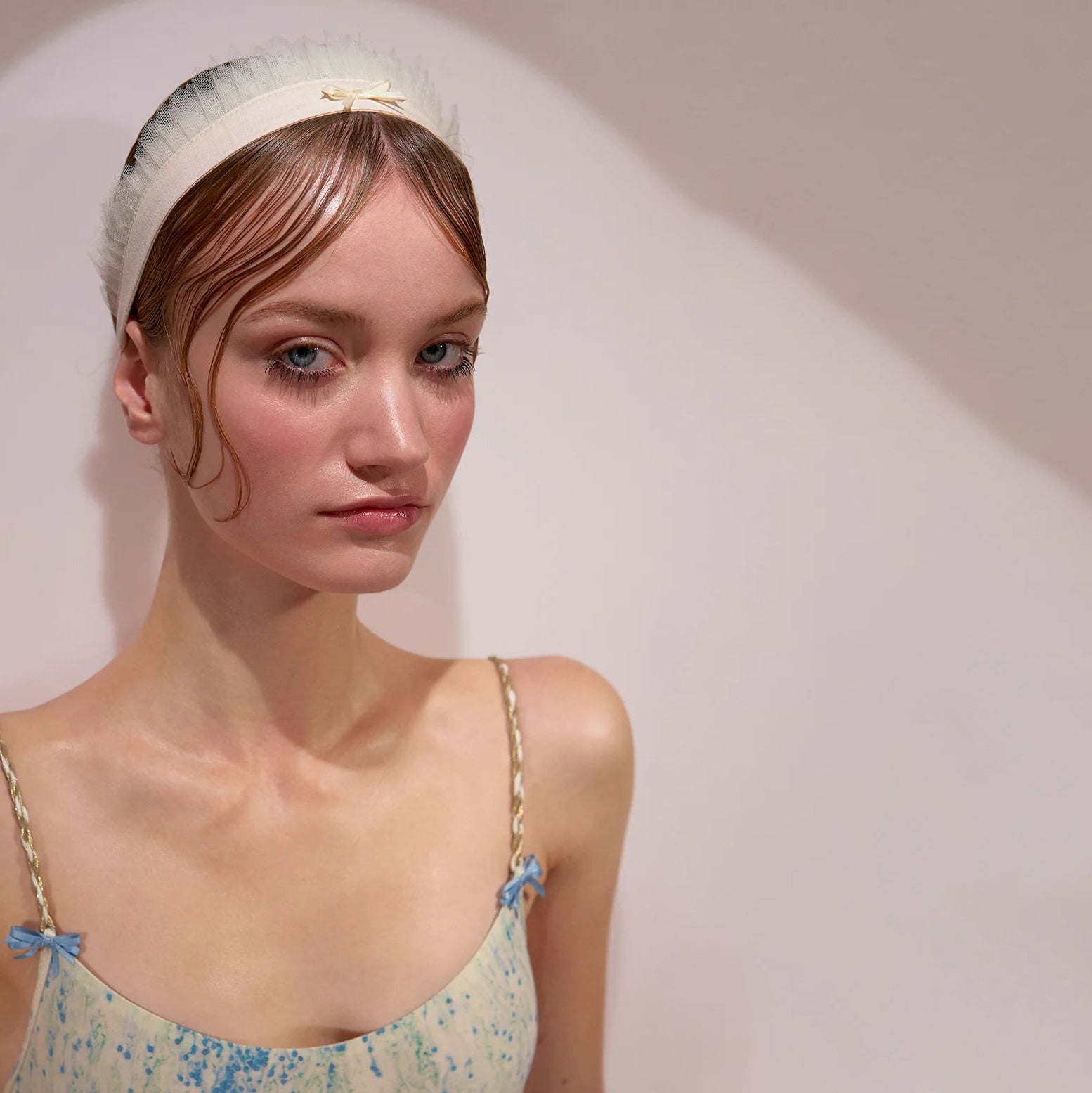 Women Beige'PÂTISSIER’S'Tulle Headband(242HB03TU/edelweiss)