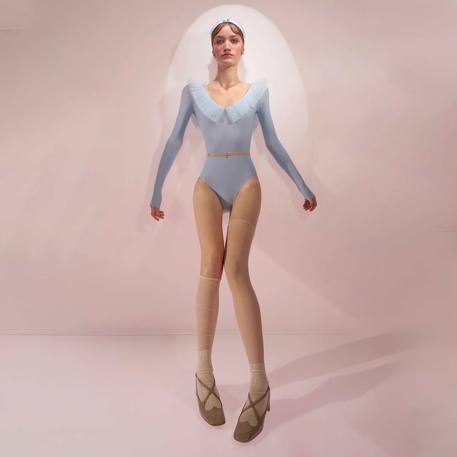 Girls Light Blue'JUNIOR GRAND'Ballet Onesies(J242LE83PV/baby blue)