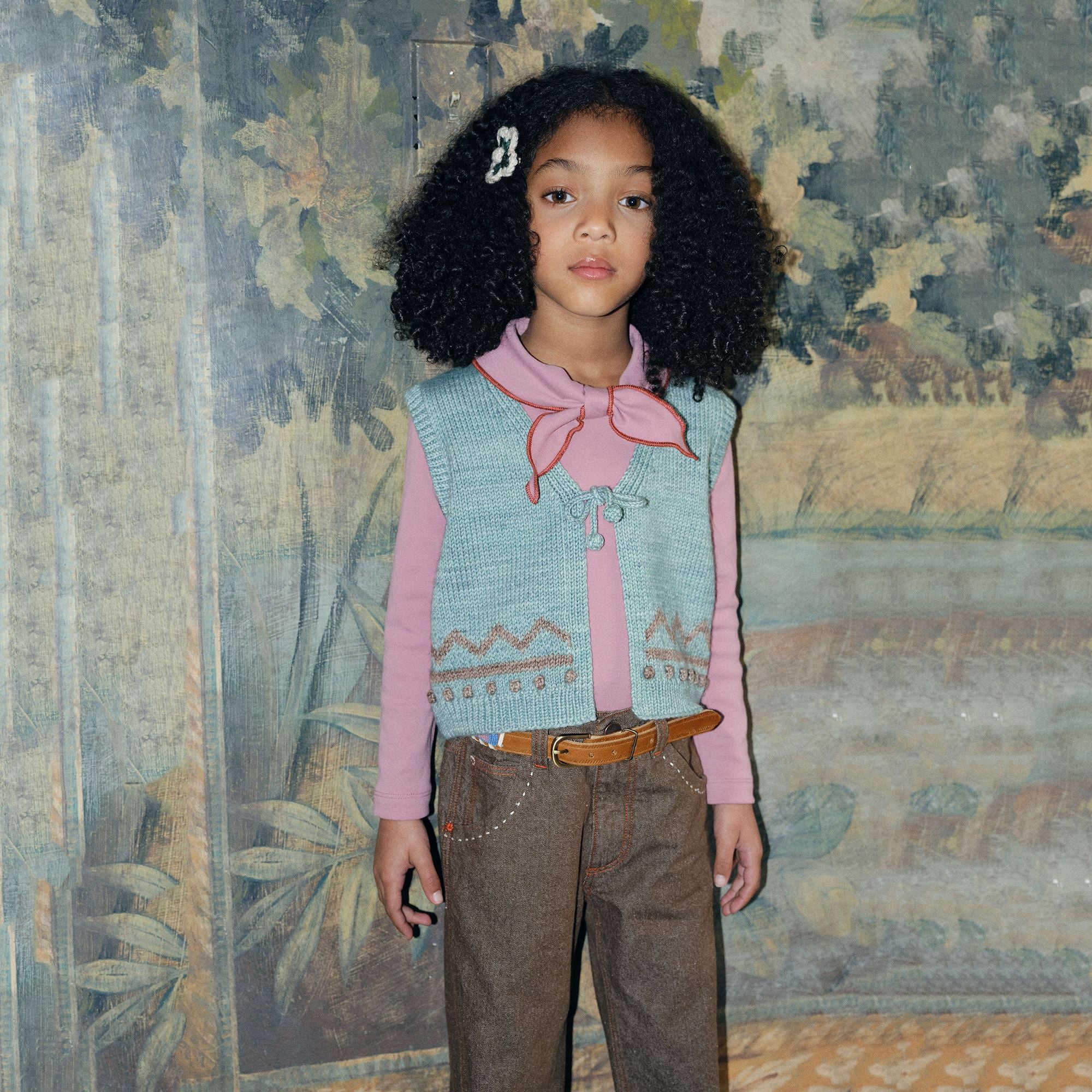 Boys & Girls Pink Bow Cotton T-Shirt