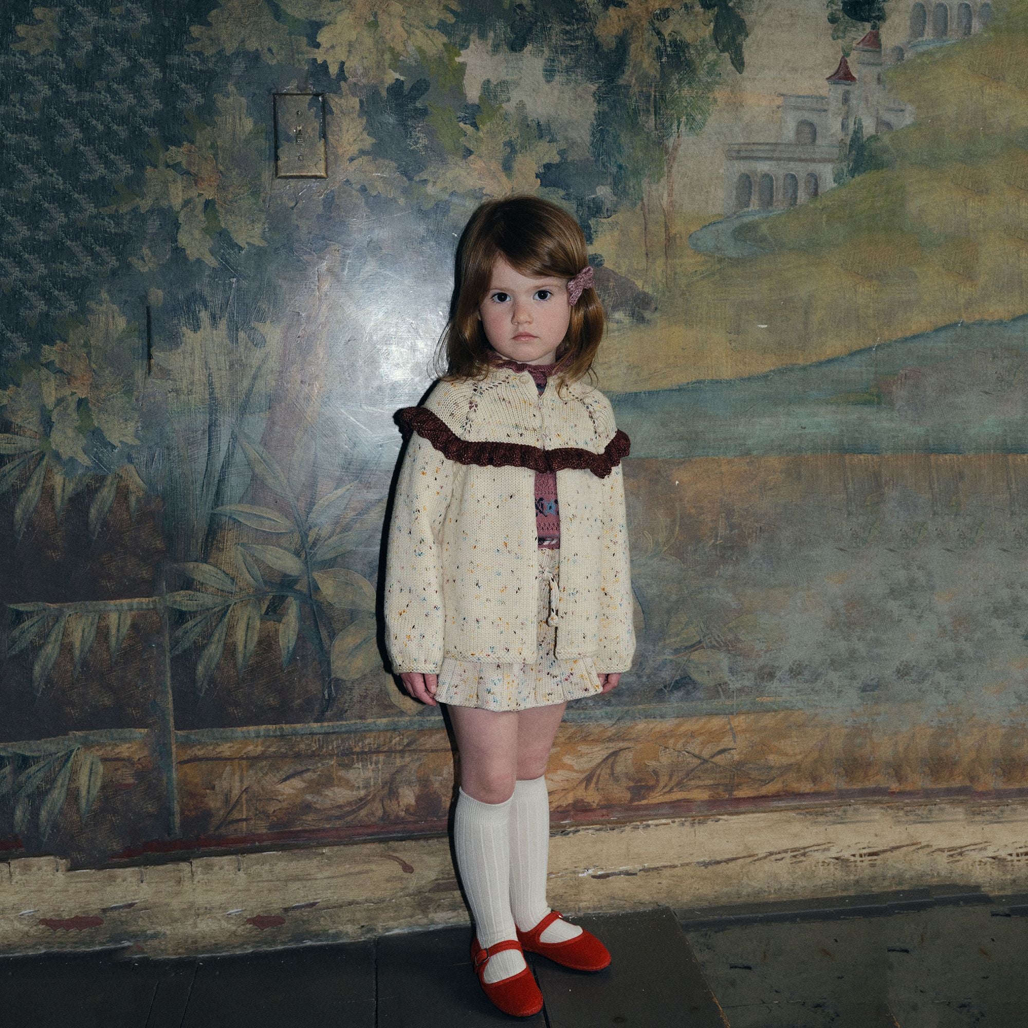 Girls Multicolor Wool Cardigan