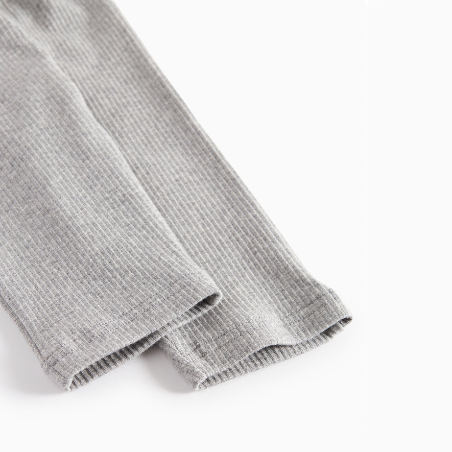Baby Boys & Girls Grey Cotton Trousers