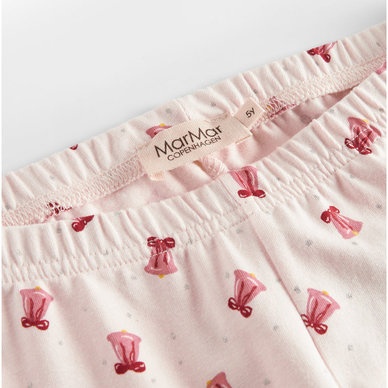 Girls Light Pink Printed Cotton Nightwear Set