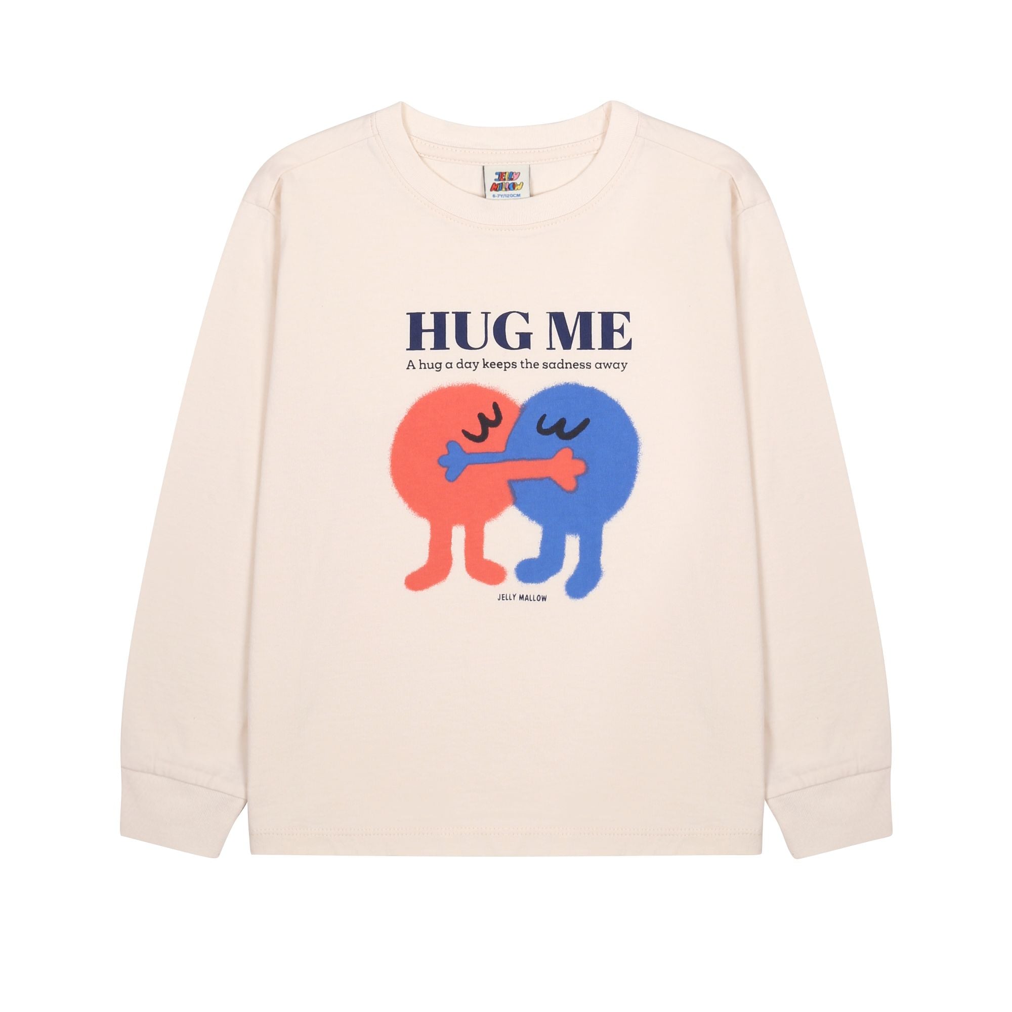 Boys & Girls White Printed Cotton Long Sleeves T-Shirt