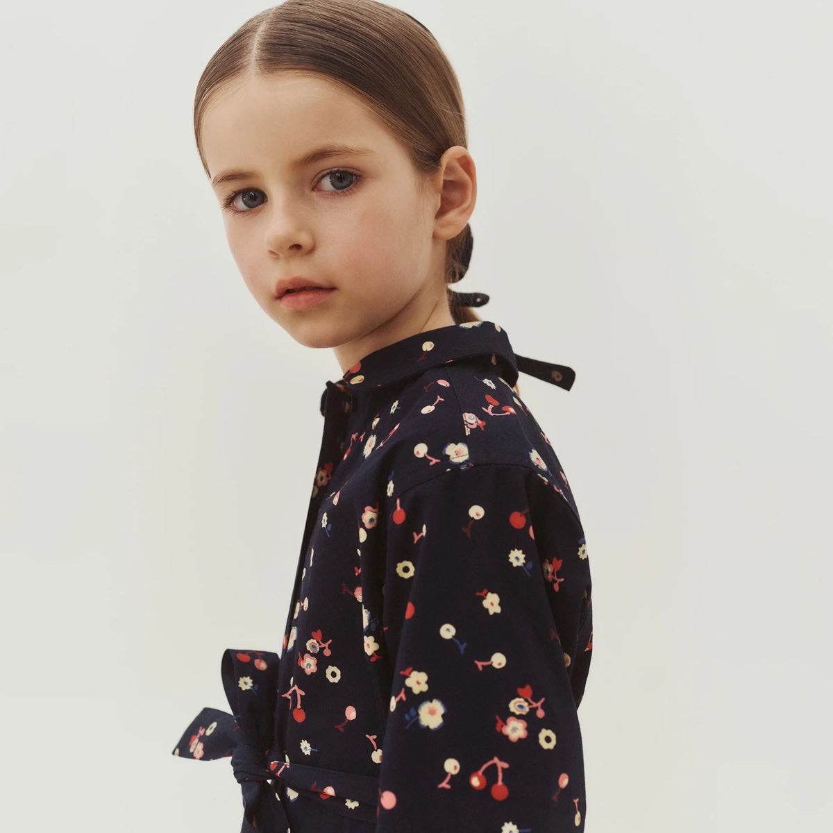Robe en coton à fleurs multicolores pour filles