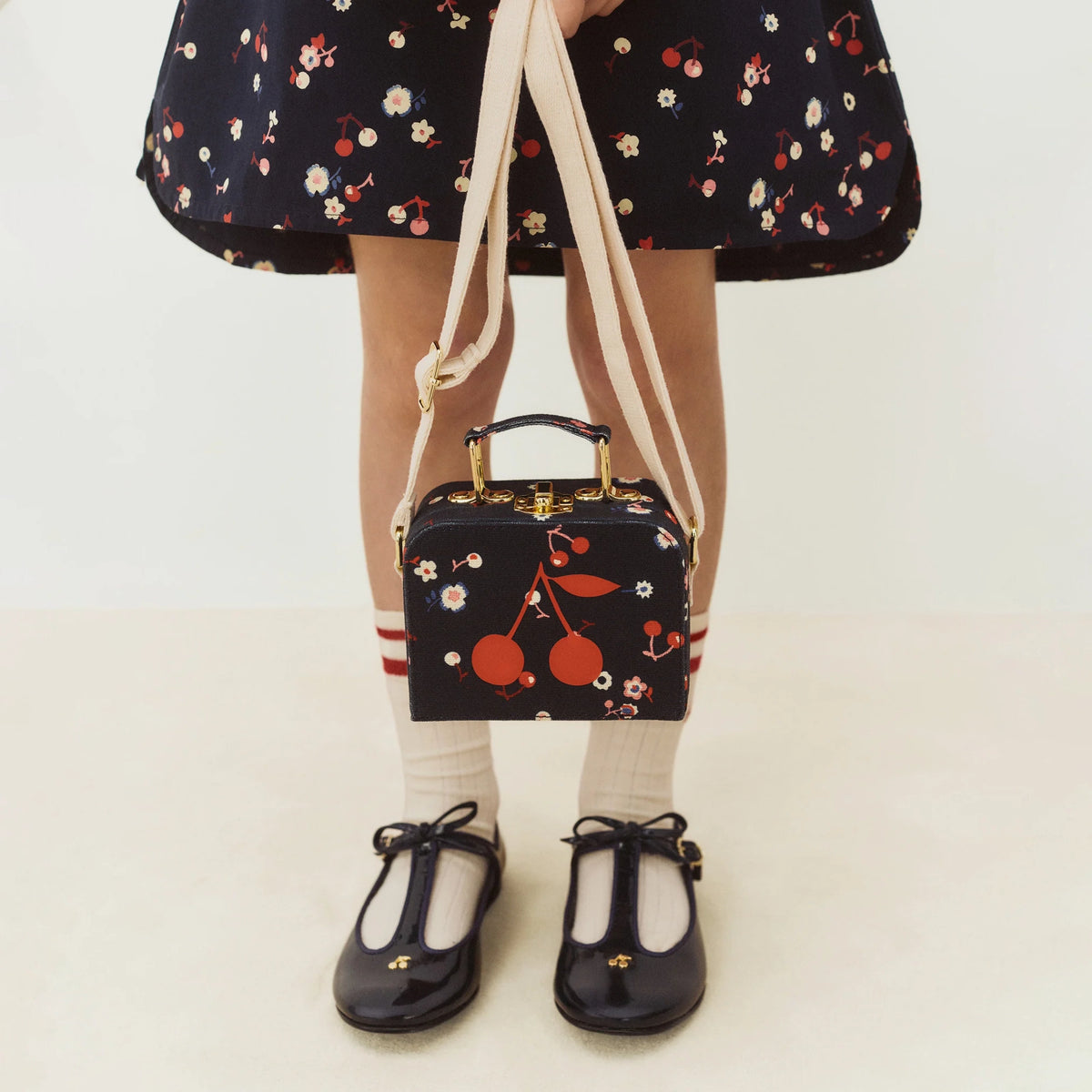 Sac à bandoulière multicolore à fleurs pour filles (12,5 x 9,5 x 5,5 cm)