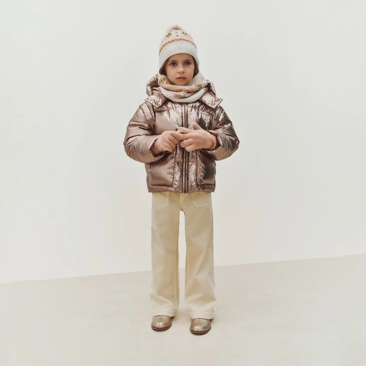 Girls Ivory Corduroy Trousers