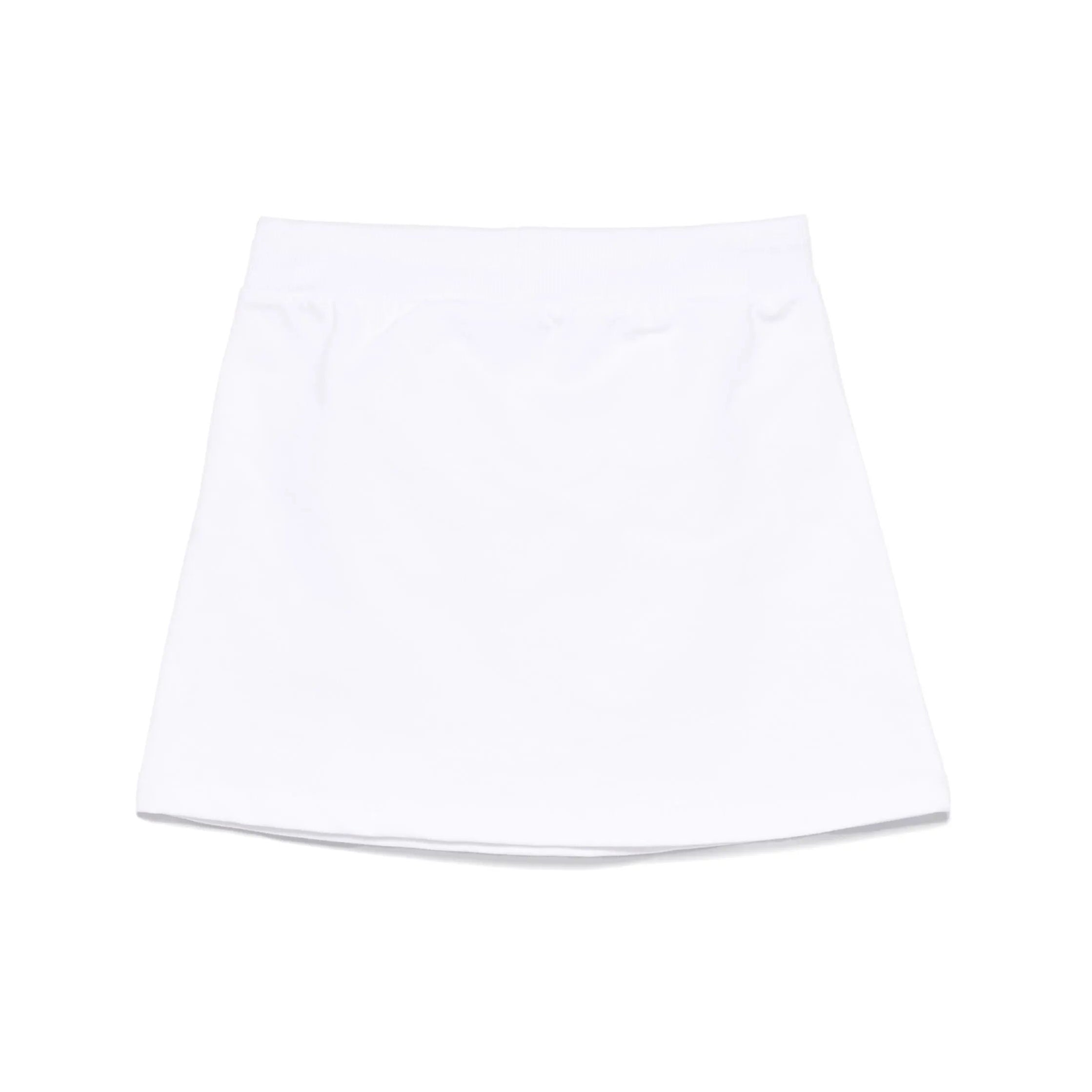 Girls White Logo Cotton Skirt