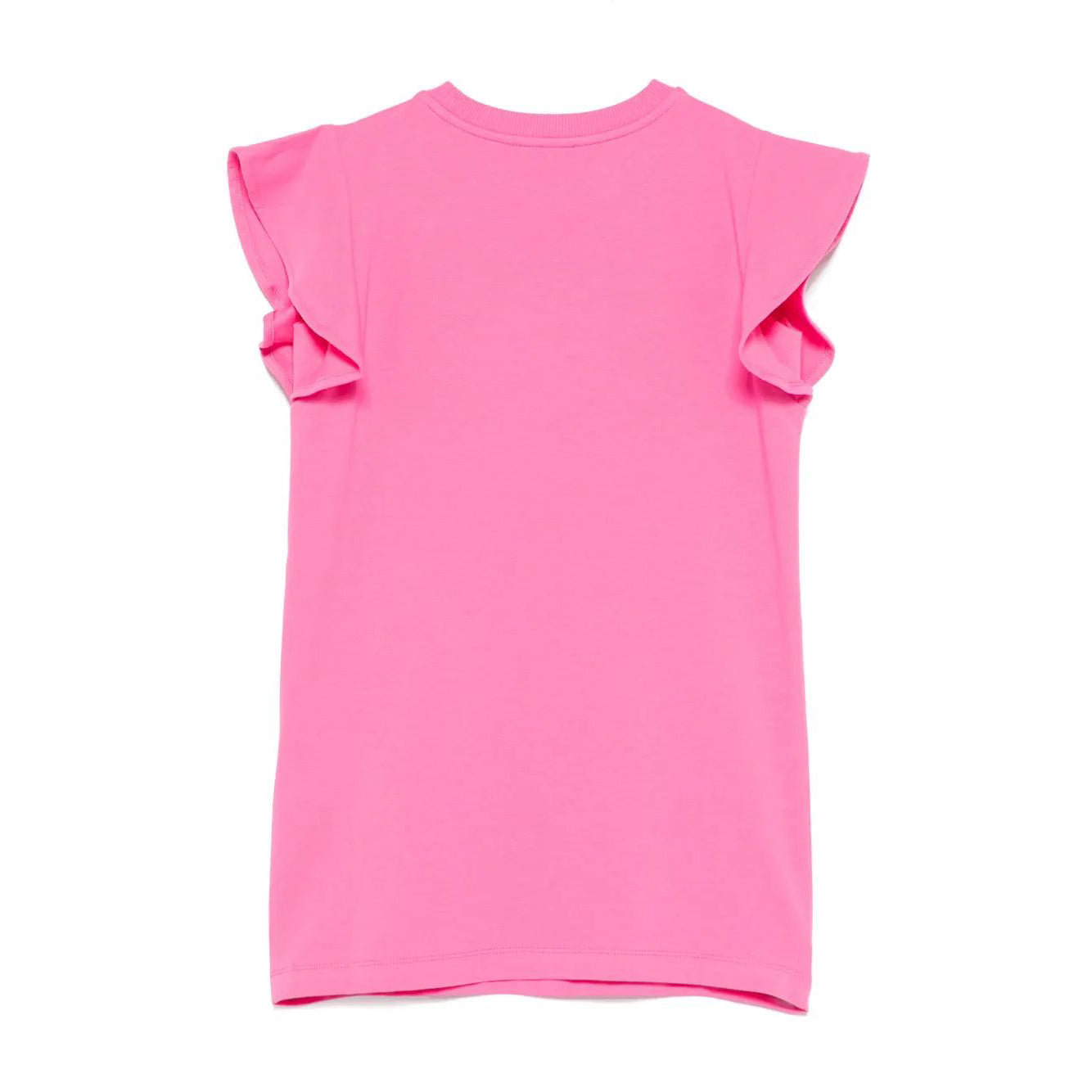 Girls Pink Printed Cotton Dress