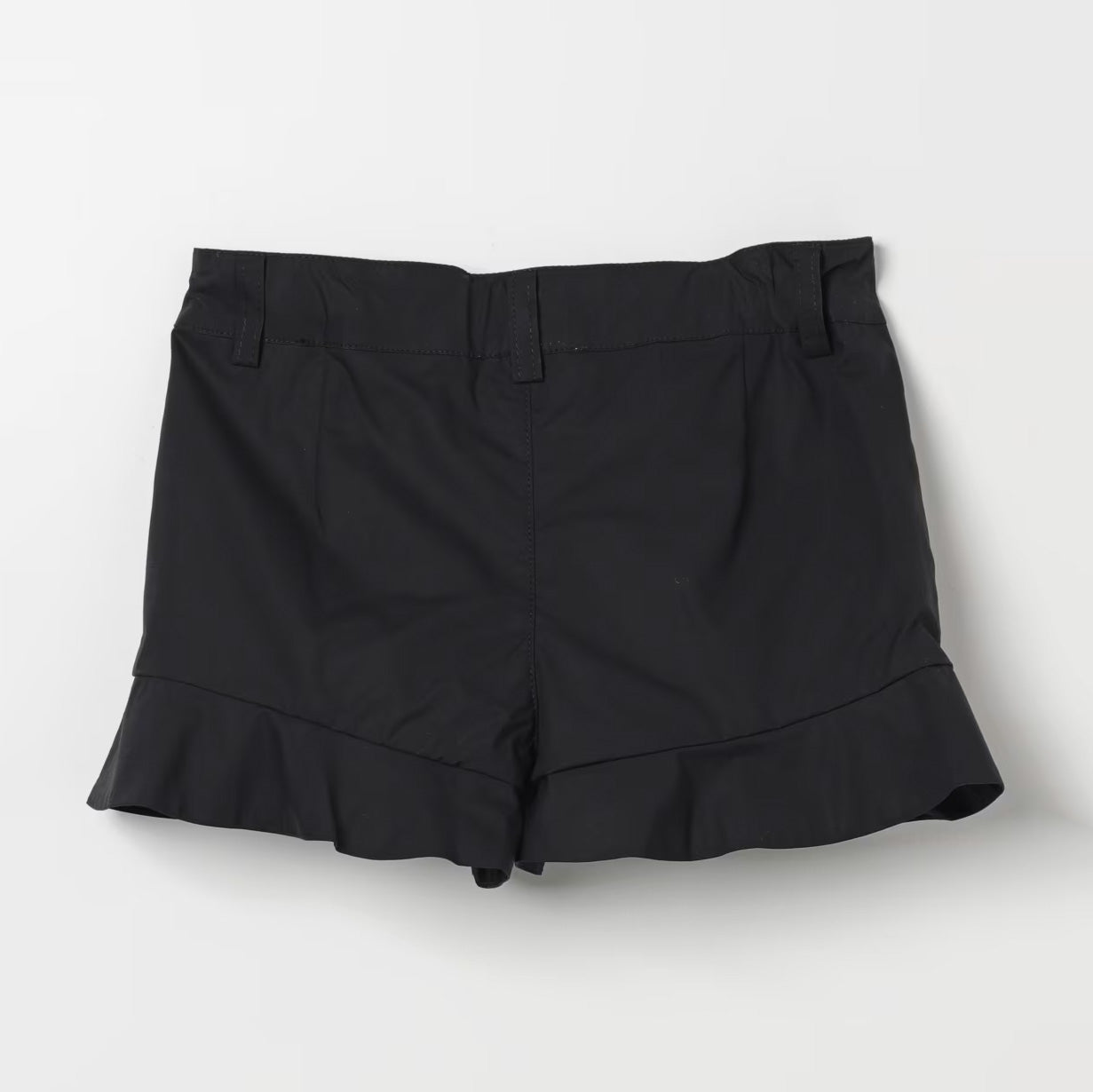 Girls Black Cotton Shorts
