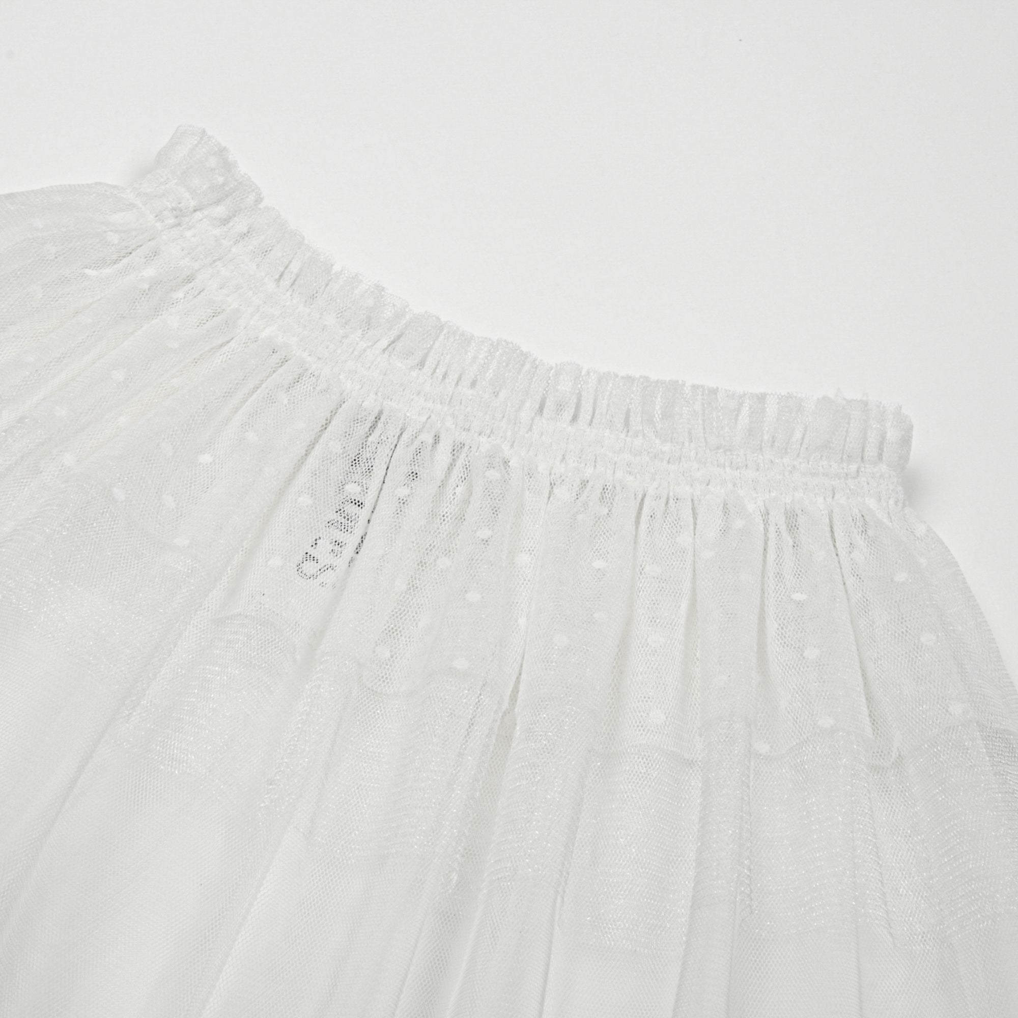 Girls White Tulle Skirt