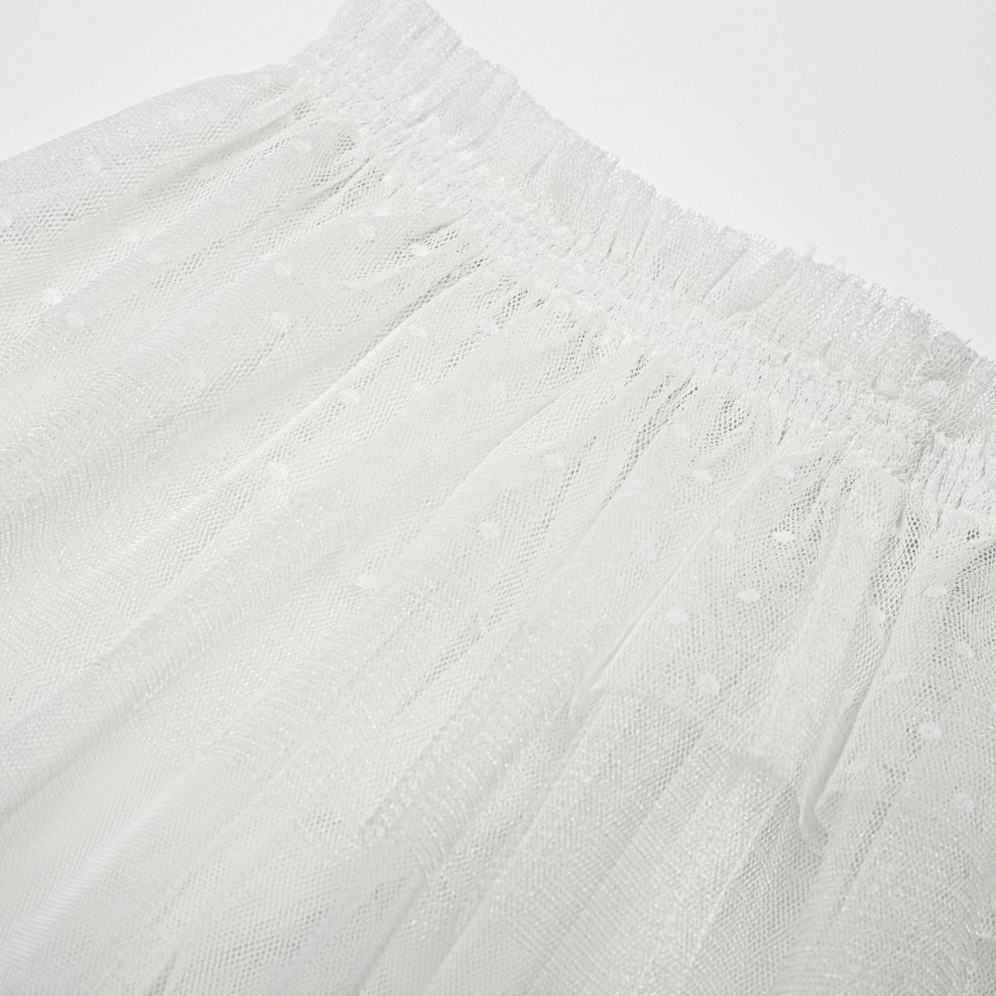 Girls White Tulle Skirt