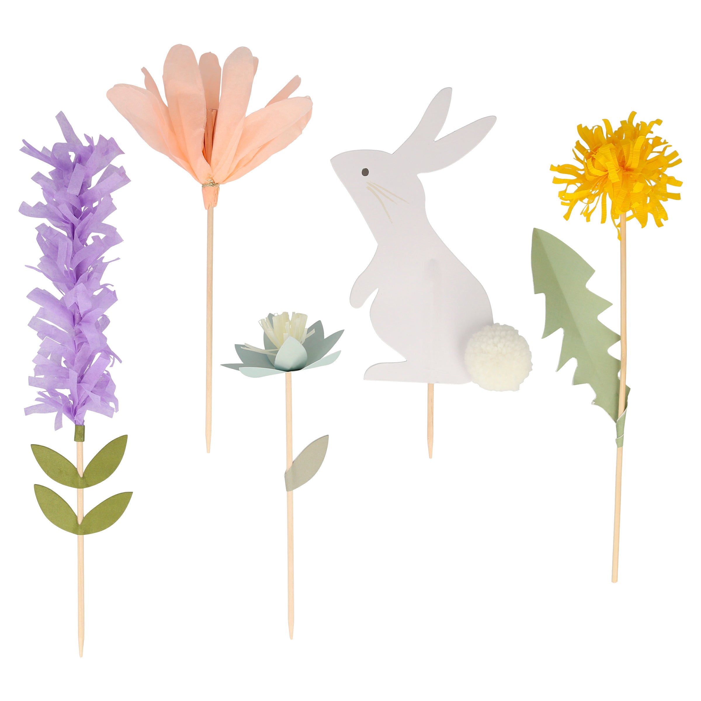 Set of 5 Easter cake toppers