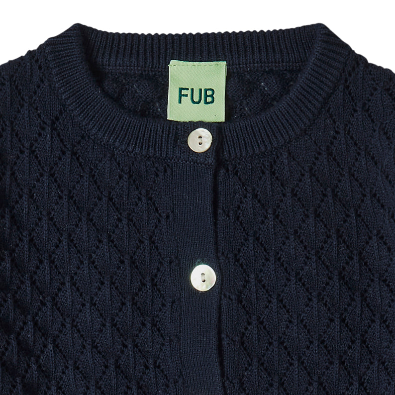 Boys & Girls Dark Blue Cotton Cardigan