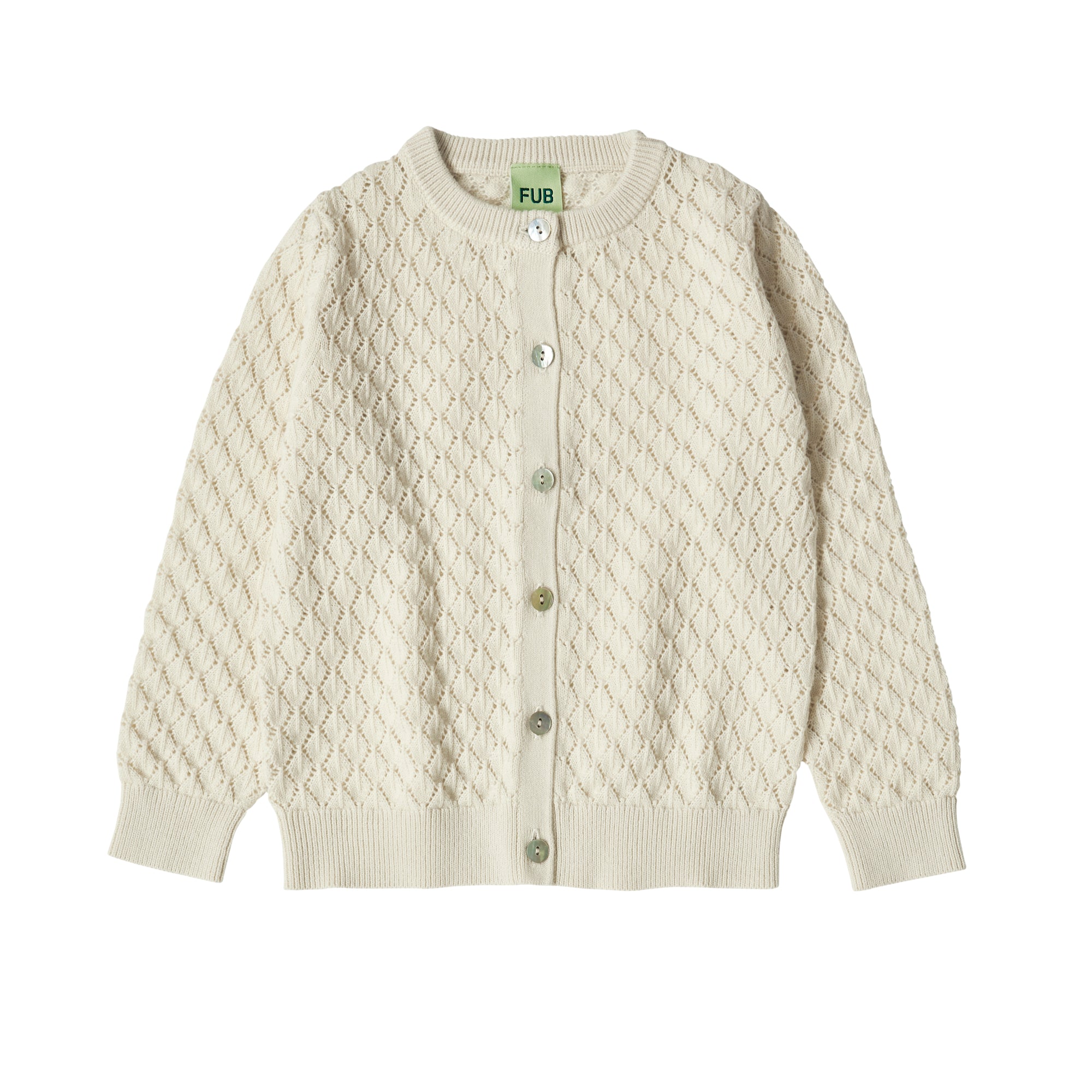 Boys & Girls White Cotton Cardigan