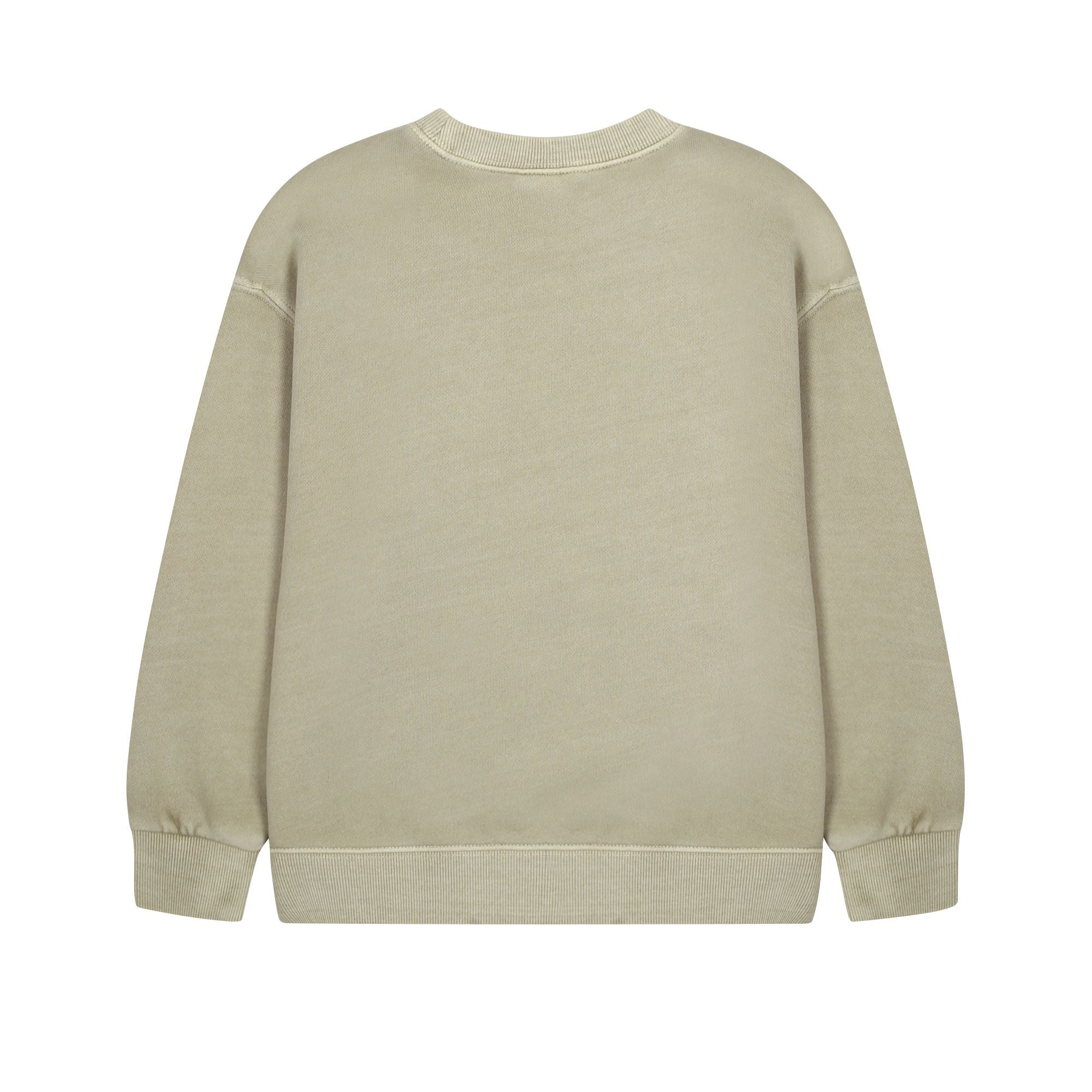 Boys & Girls Light Khaki Printed Cotton Sweatshirt