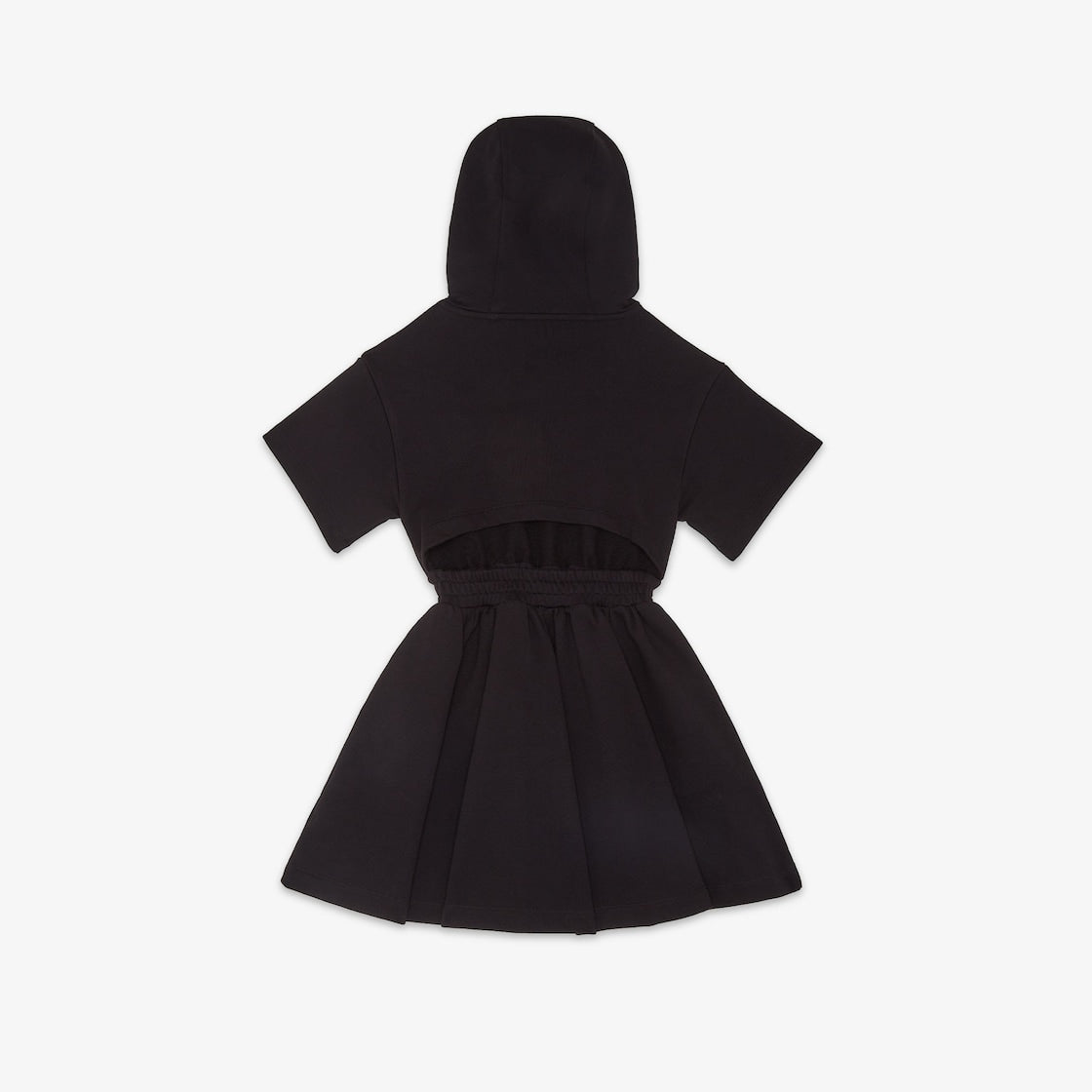 Girls Black Logo Cotton Dress