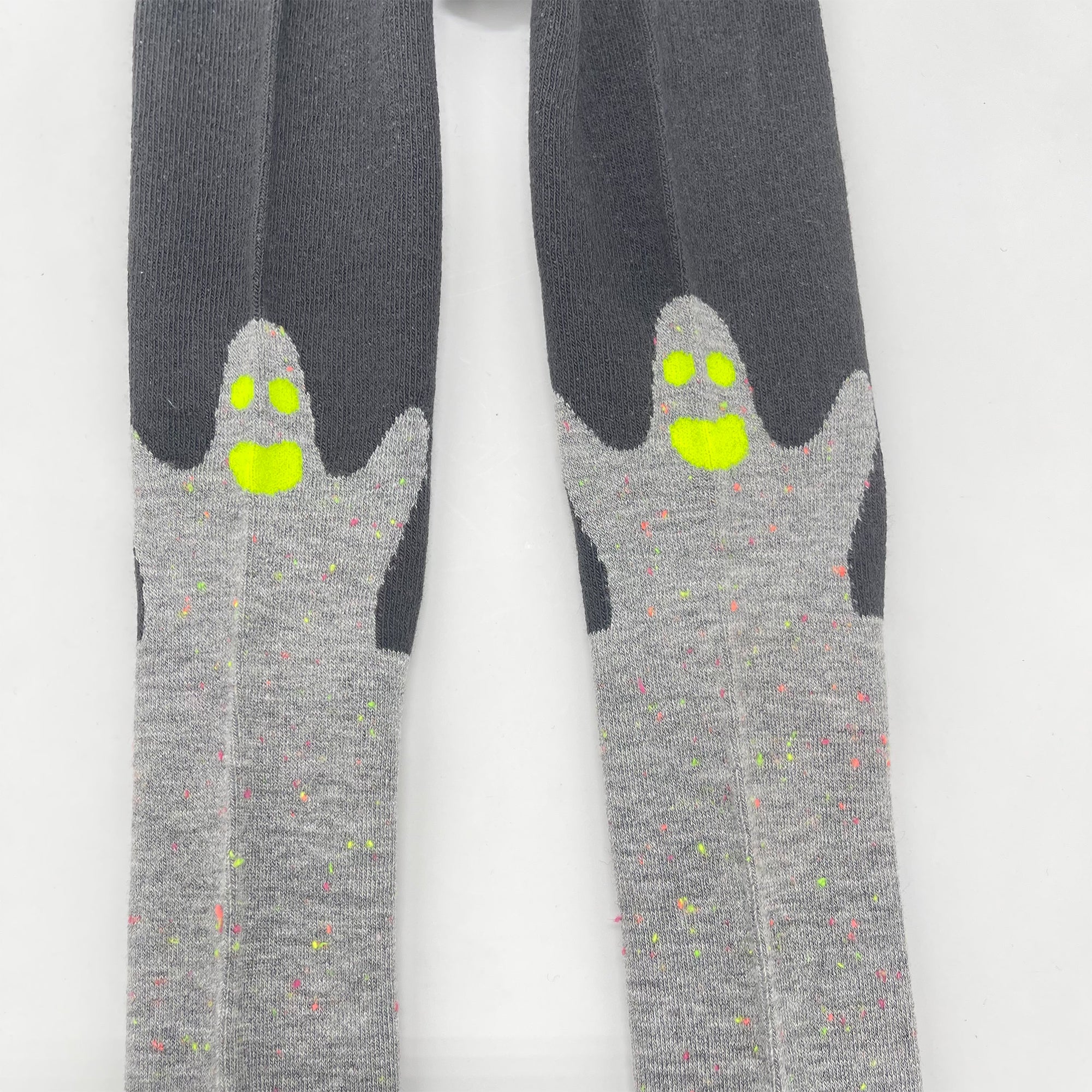 Petra Girls Green&Gray Cotton Knit Tights